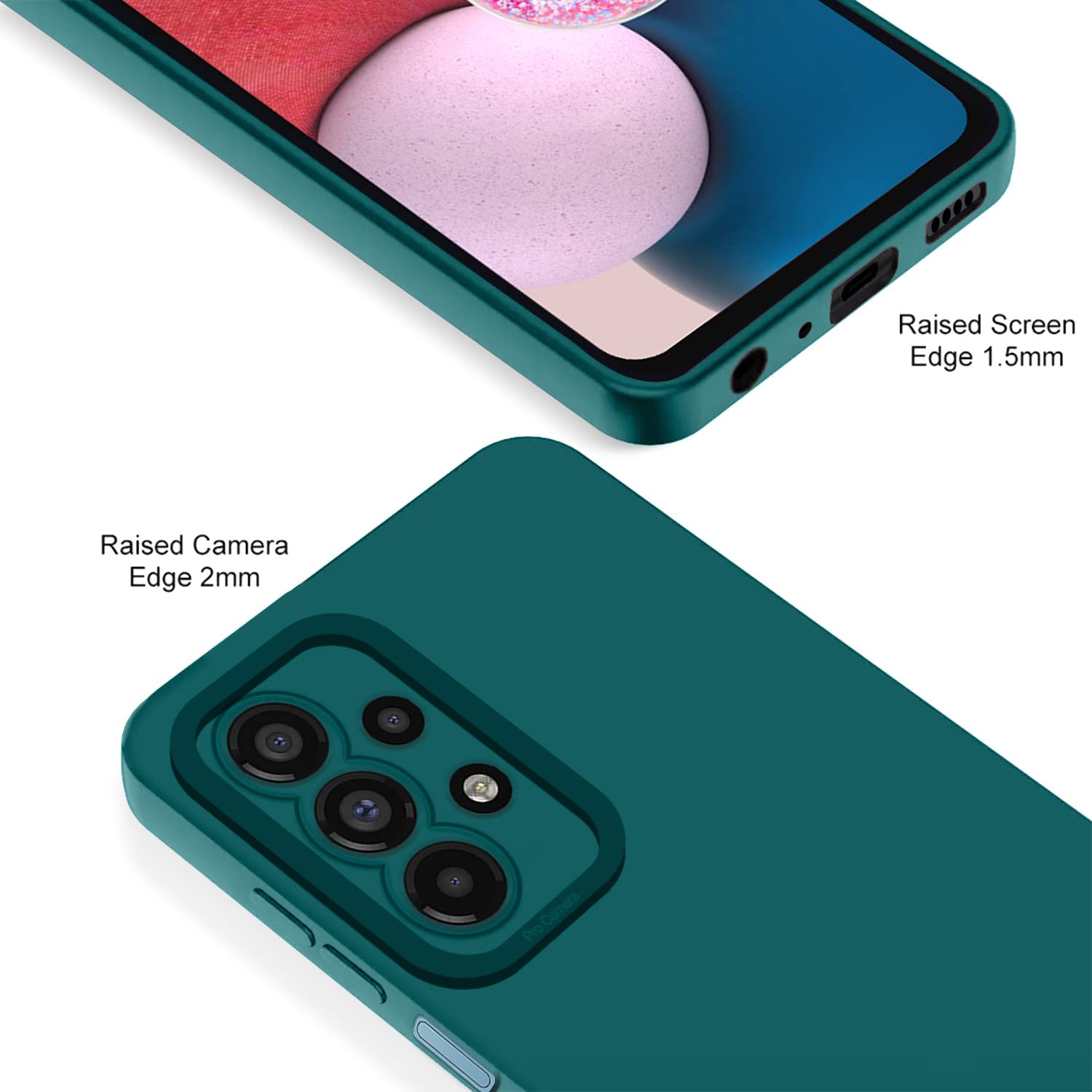 Pikkme Samsung Galaxy A13 4G LIquid Silicone Back Cover | Green