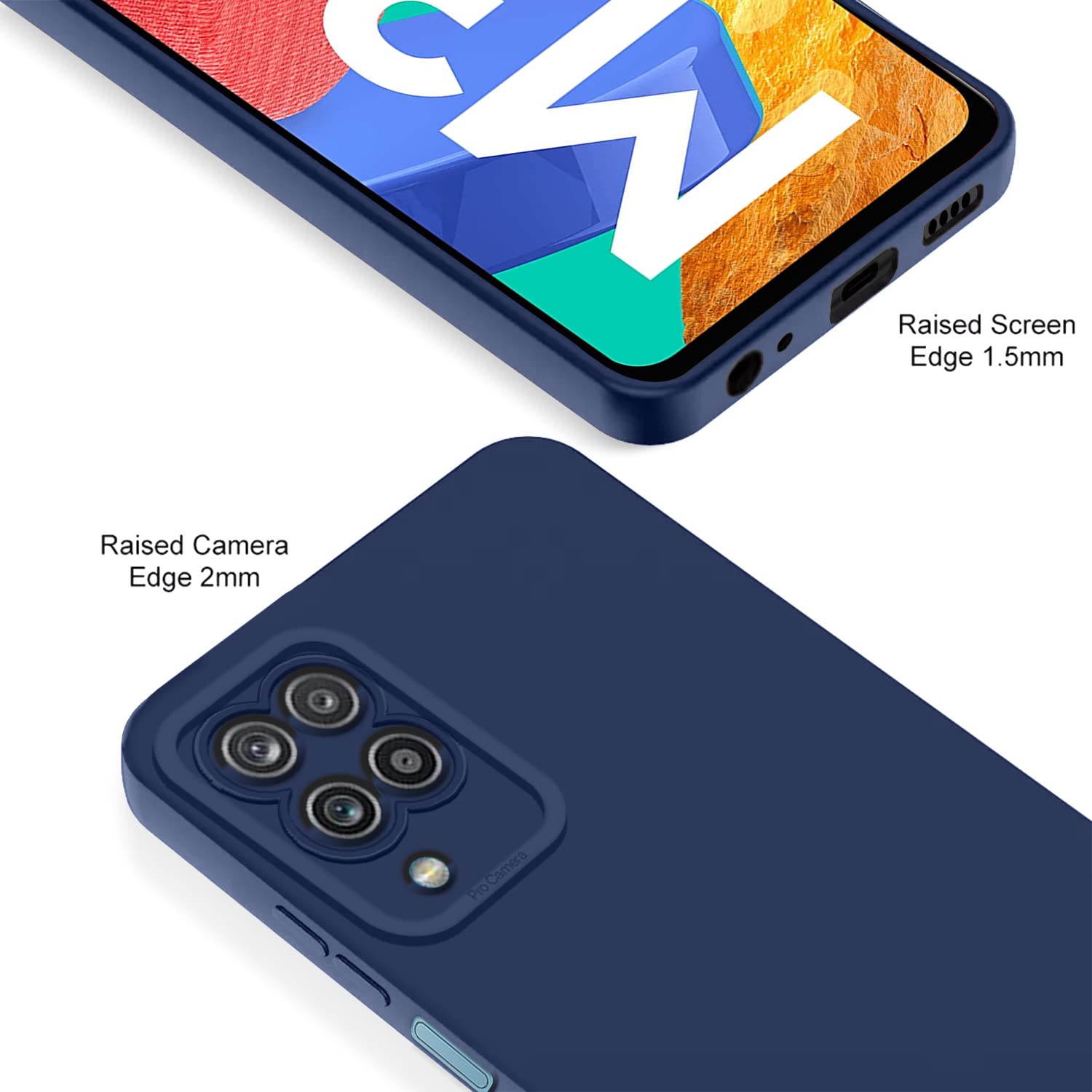 Pikkme Samsung Galaxy M33 5G Liquid Silicone Back Cover | Blue