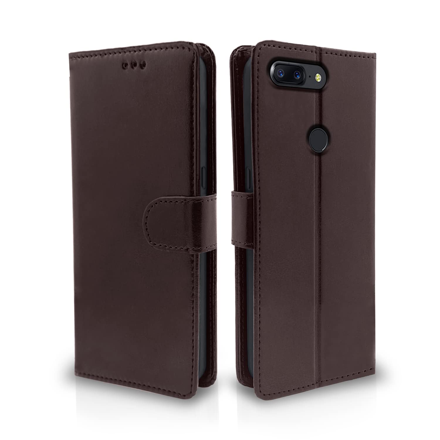 Pikkme OnePlus 5T Vintage Flip Cover | Coffee