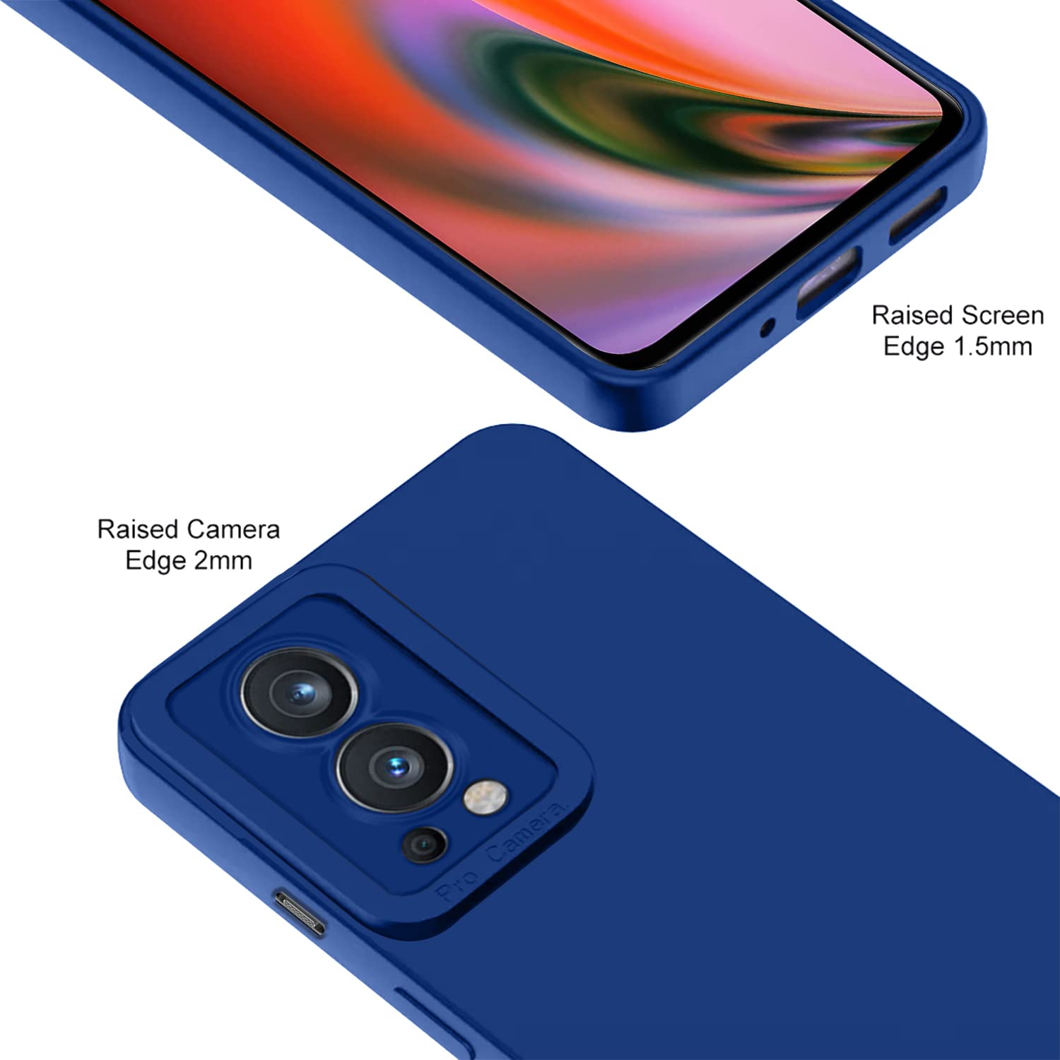 Blue Liquid Silicone mobile back cover for OnePlus Nord 2 5G – Pikkme – photo 2