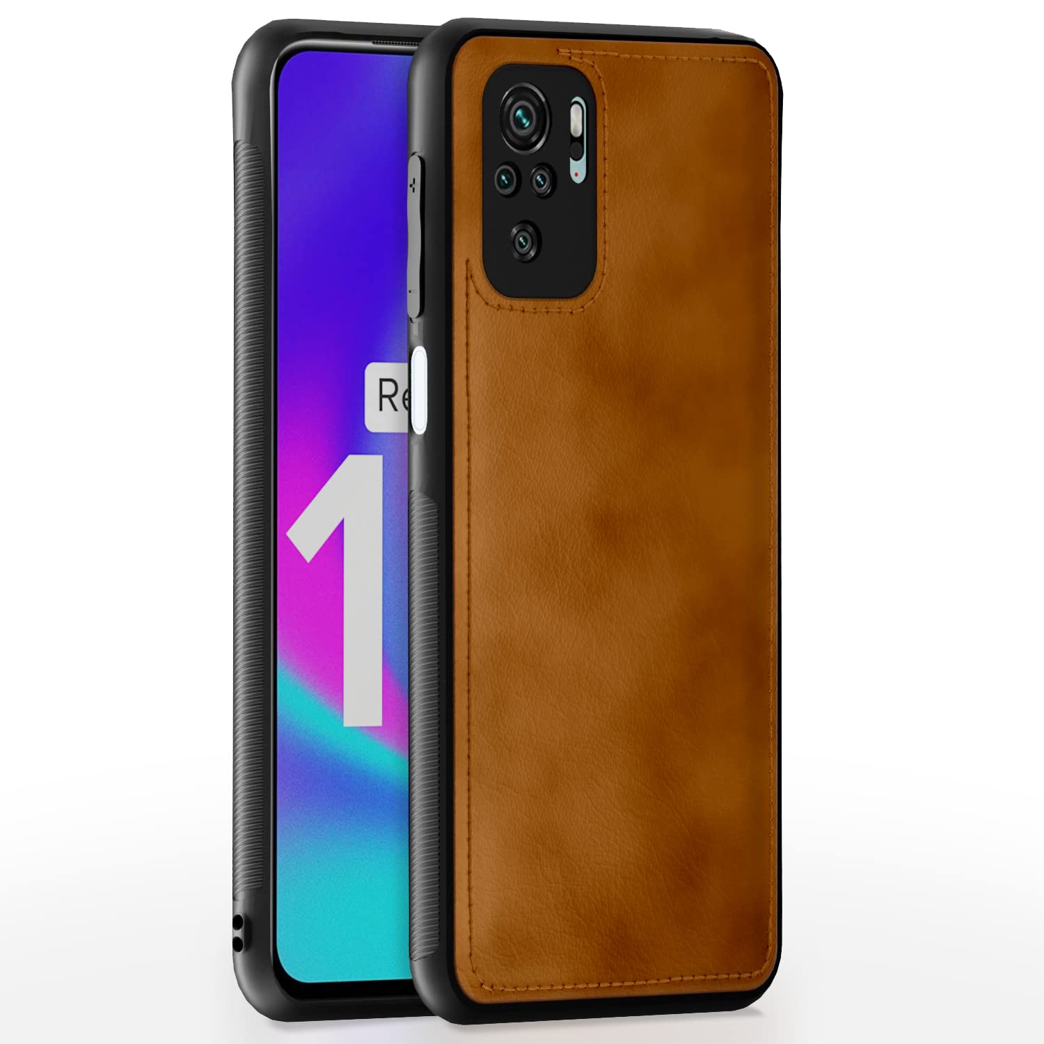 Pikkme Redmi Note 10 / Note 10s Leather Back Cover | Brown