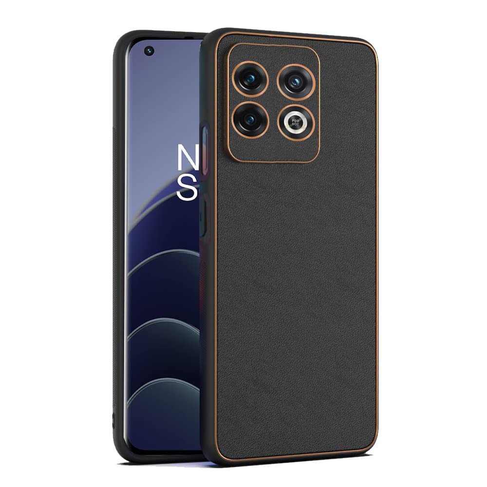 Pikkme OnePlus 10 Pro 5G Leather Chrome Case | Black