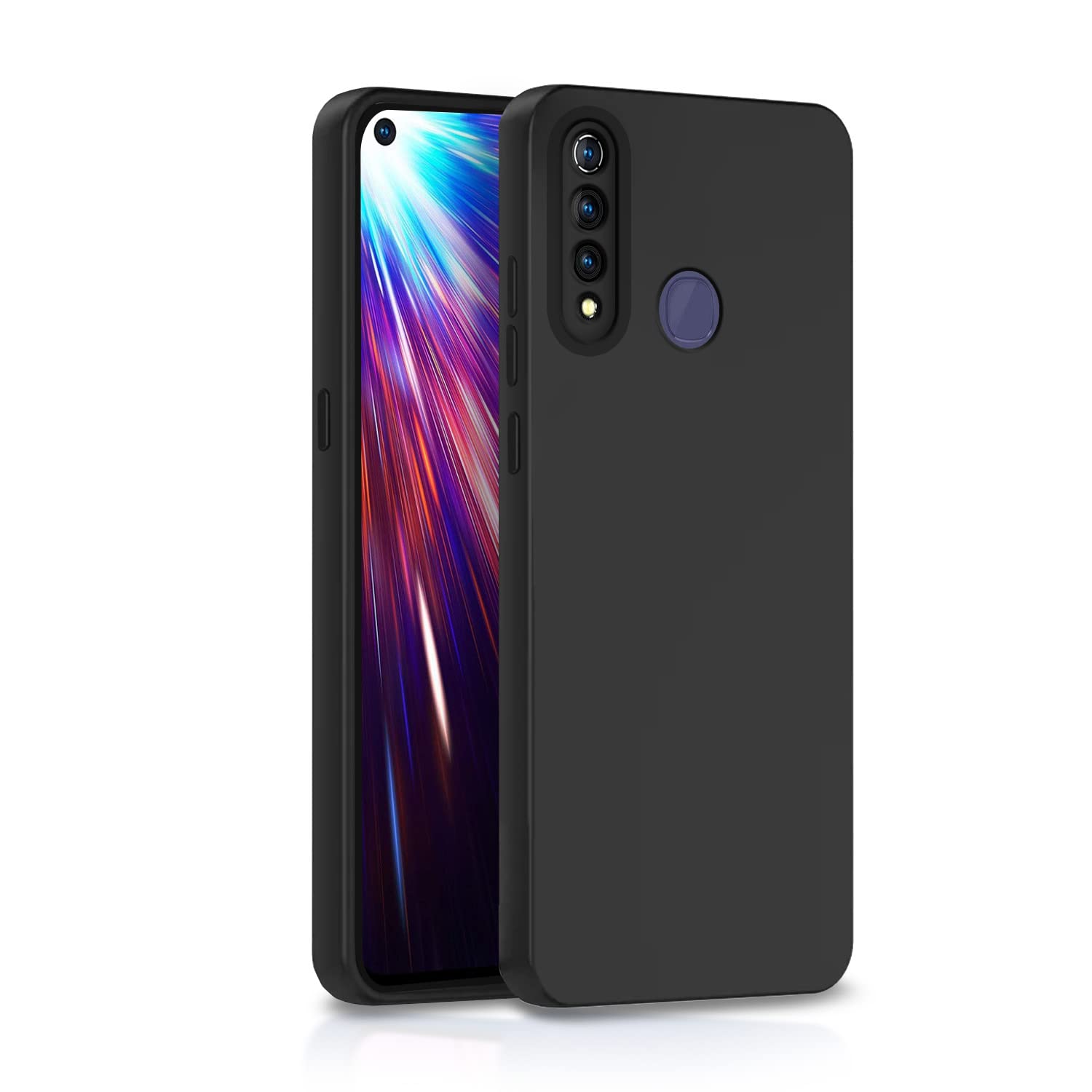 Pikkme Vivo Z1 Pro Liquid Silicone black mobile back cover