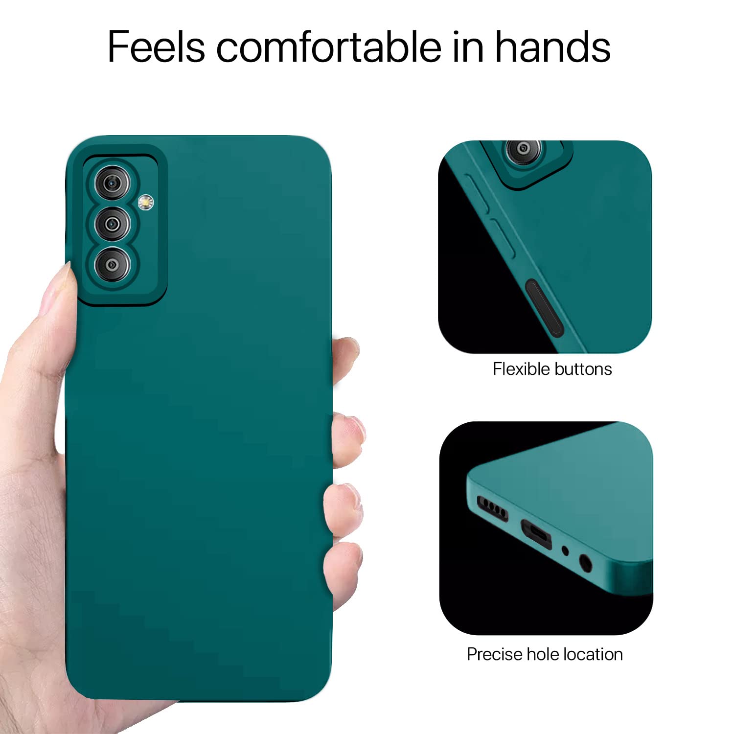 Pikkme Samsung Galaxy F23 5G LIquid Silicone Back Cover | Green