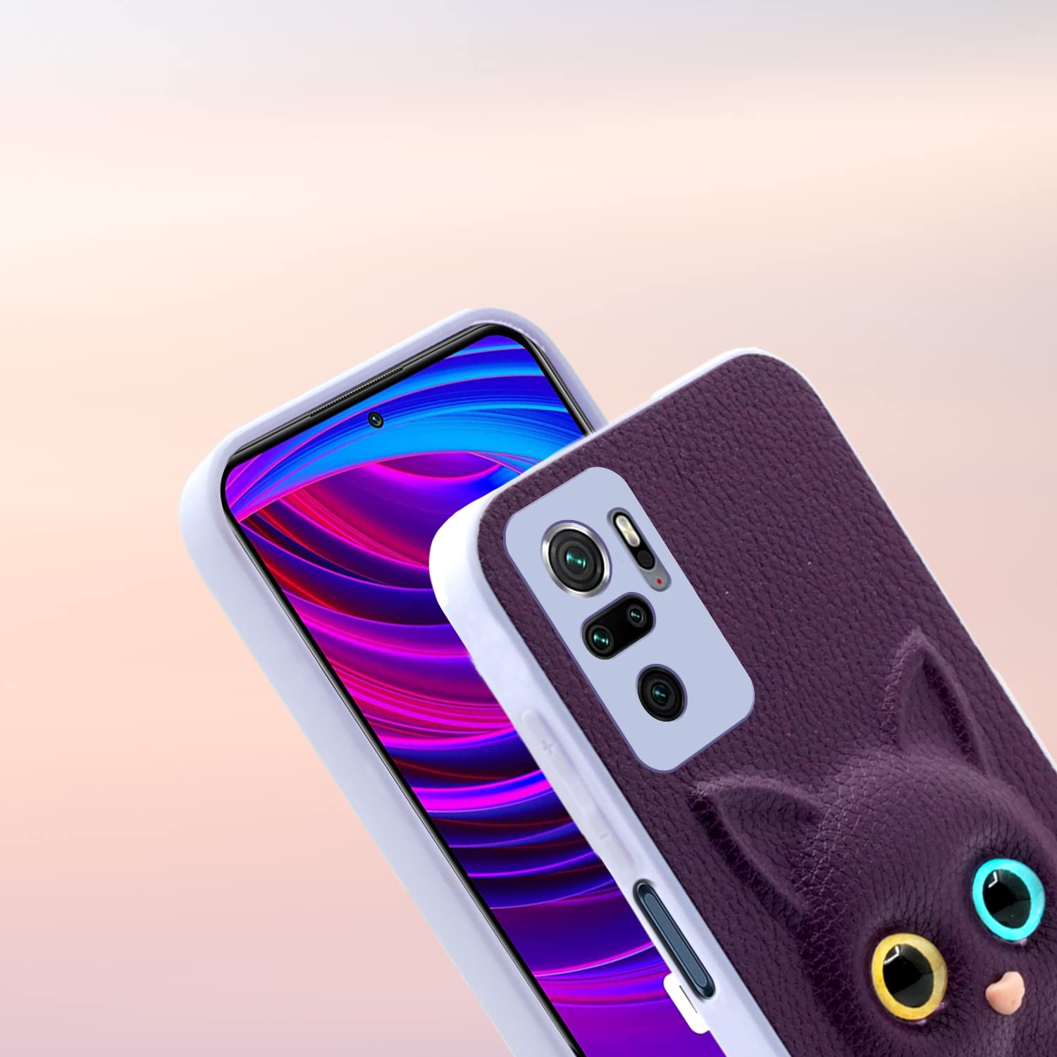 Pikkme Mi Redmi Note 10 / Note 10s Cat Case | Purple