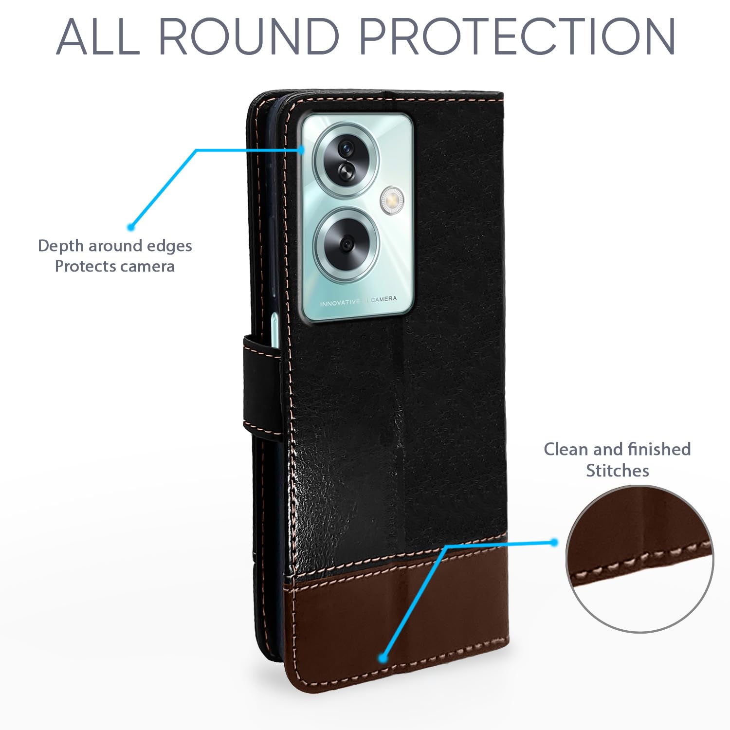 Pikkme black Contrast flip case for Oppo A79 5G – photo 4
