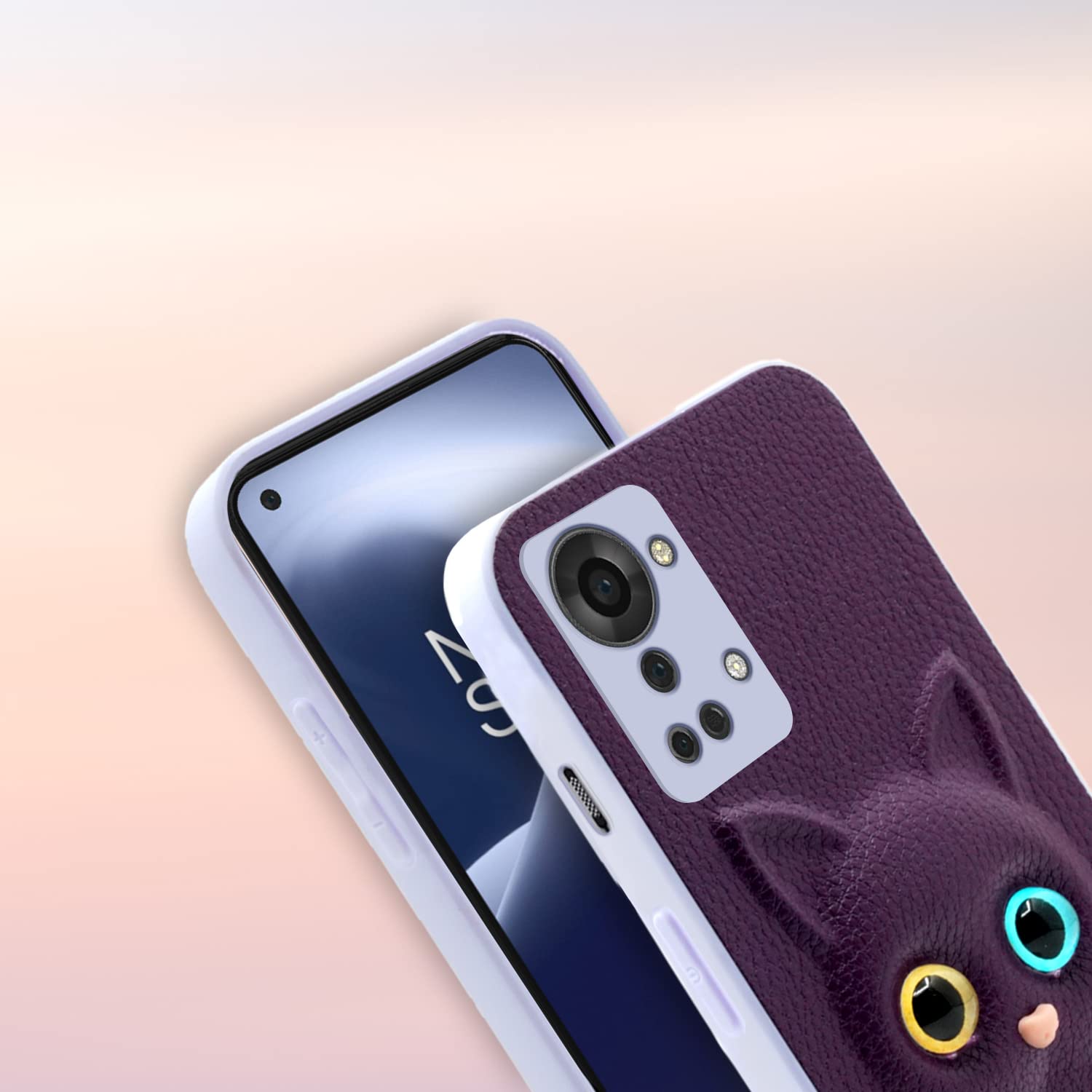 Pikkme OnePlus Nord 2T 5G Cat Case | Purple Color
