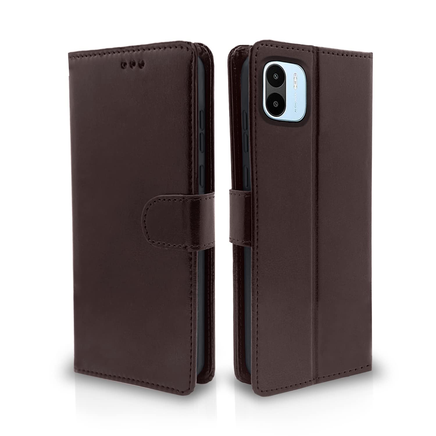 Pikkme Redmi A1 2022 Vintage Flip Cover | Coffee