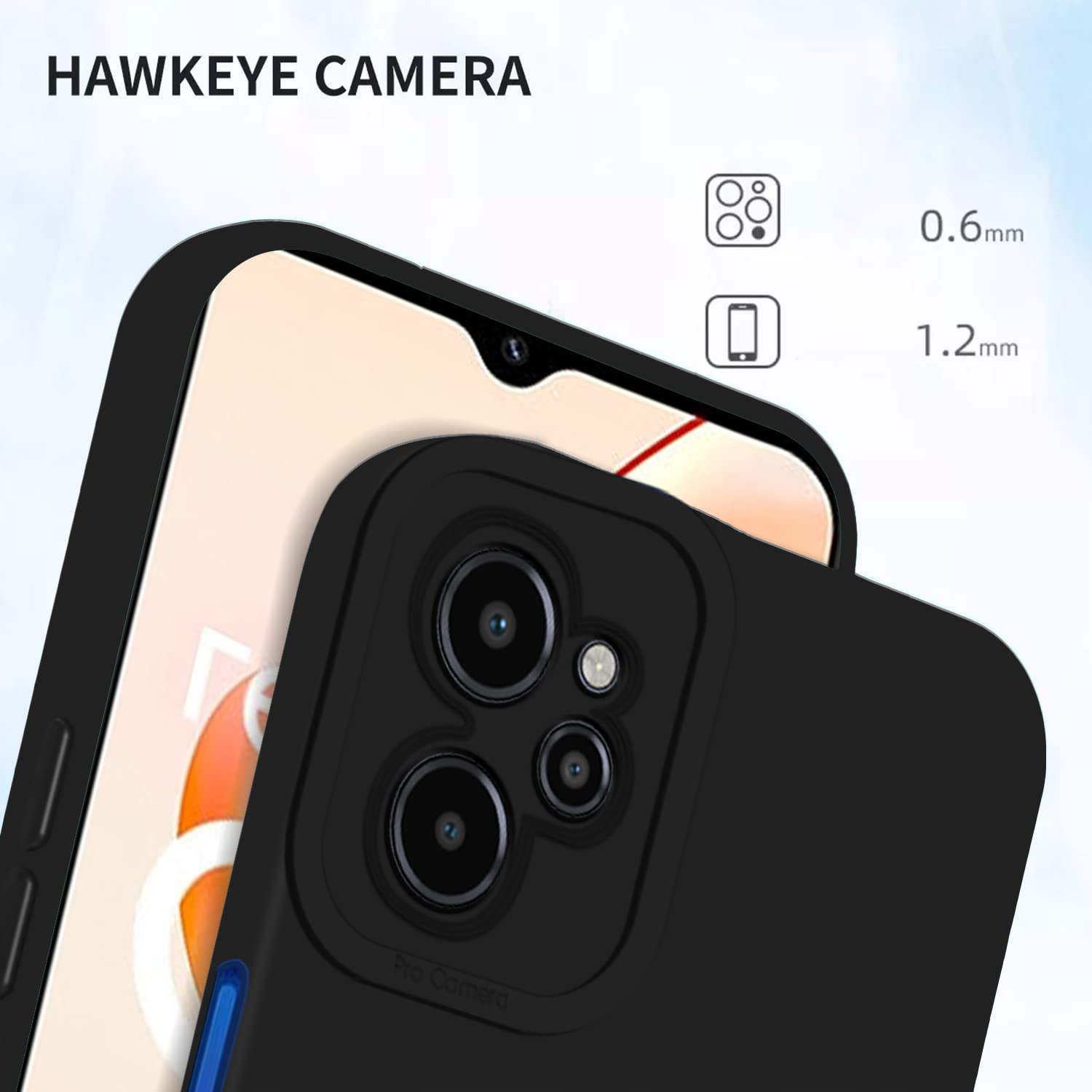 Pikkme Realme C31 Soft Silicone Case with Camera Bumper Protection | Black