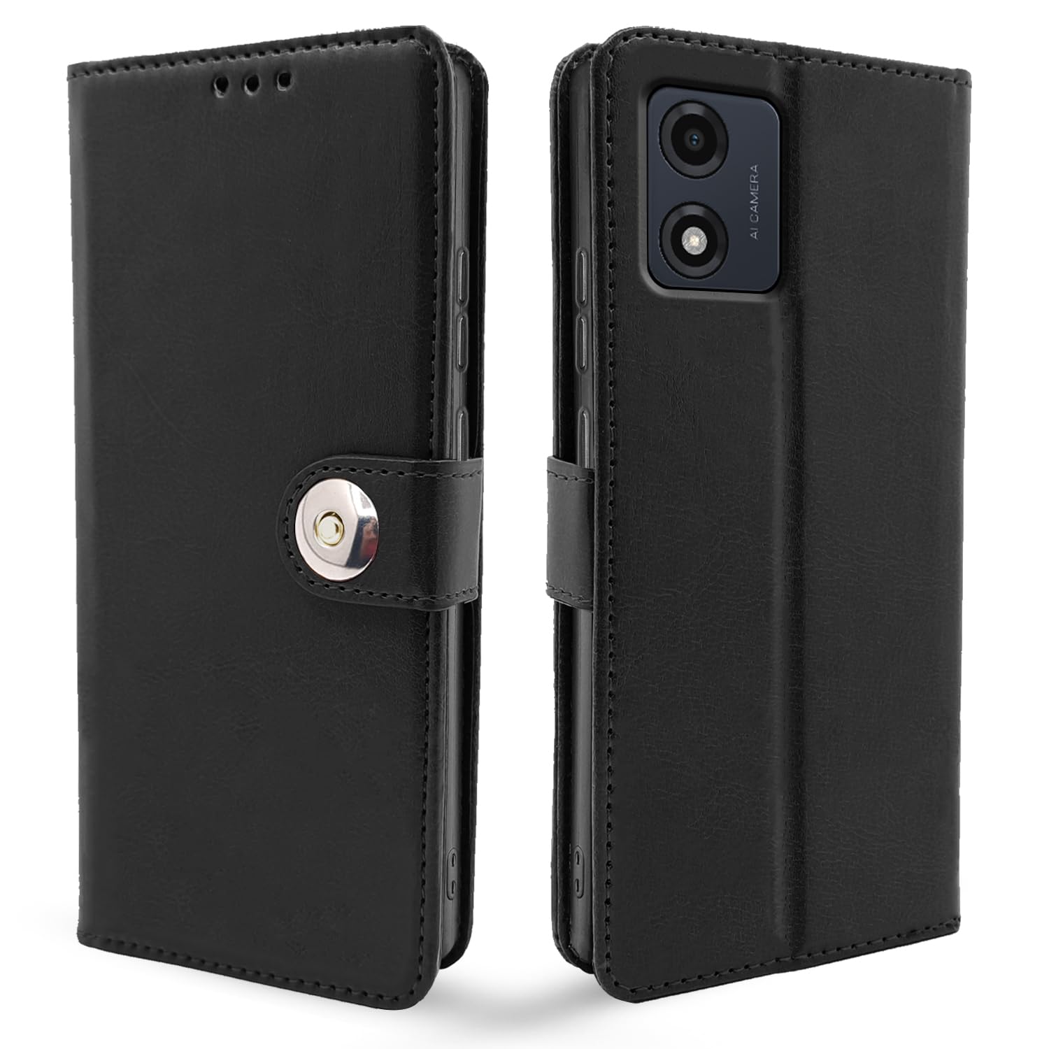 Black flip case for Moto E13 – Pikkme