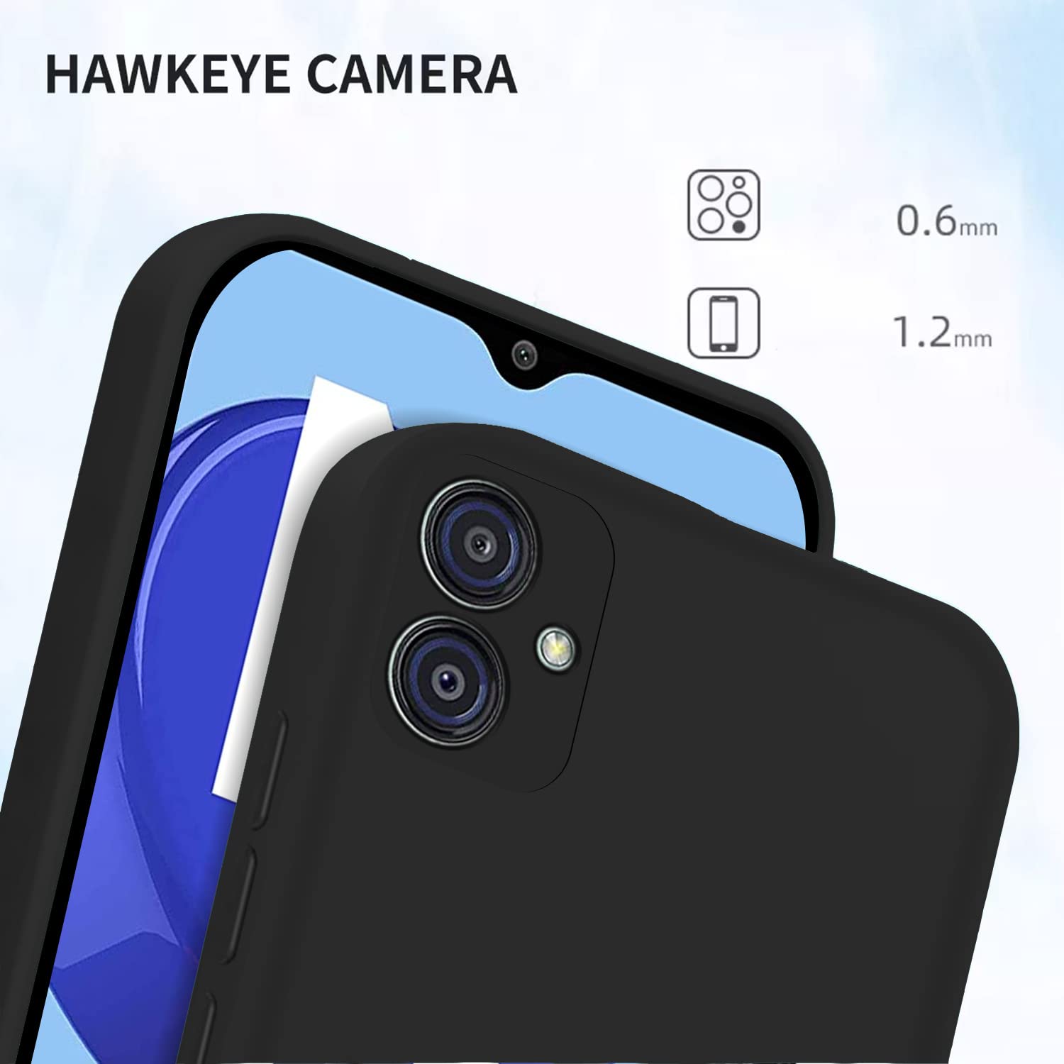 Pikkme Samsung Galaxy M04 / F04 / A04e LIquid Silicone Back Cover | Black