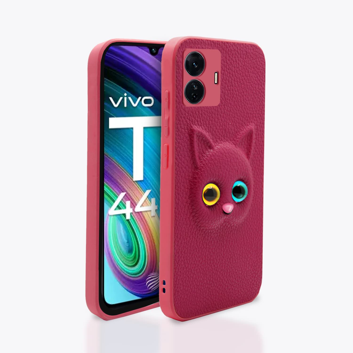 Pink Cat mobile cover for Vivo T1 44W/iQOO Z6 44W – Pikkme