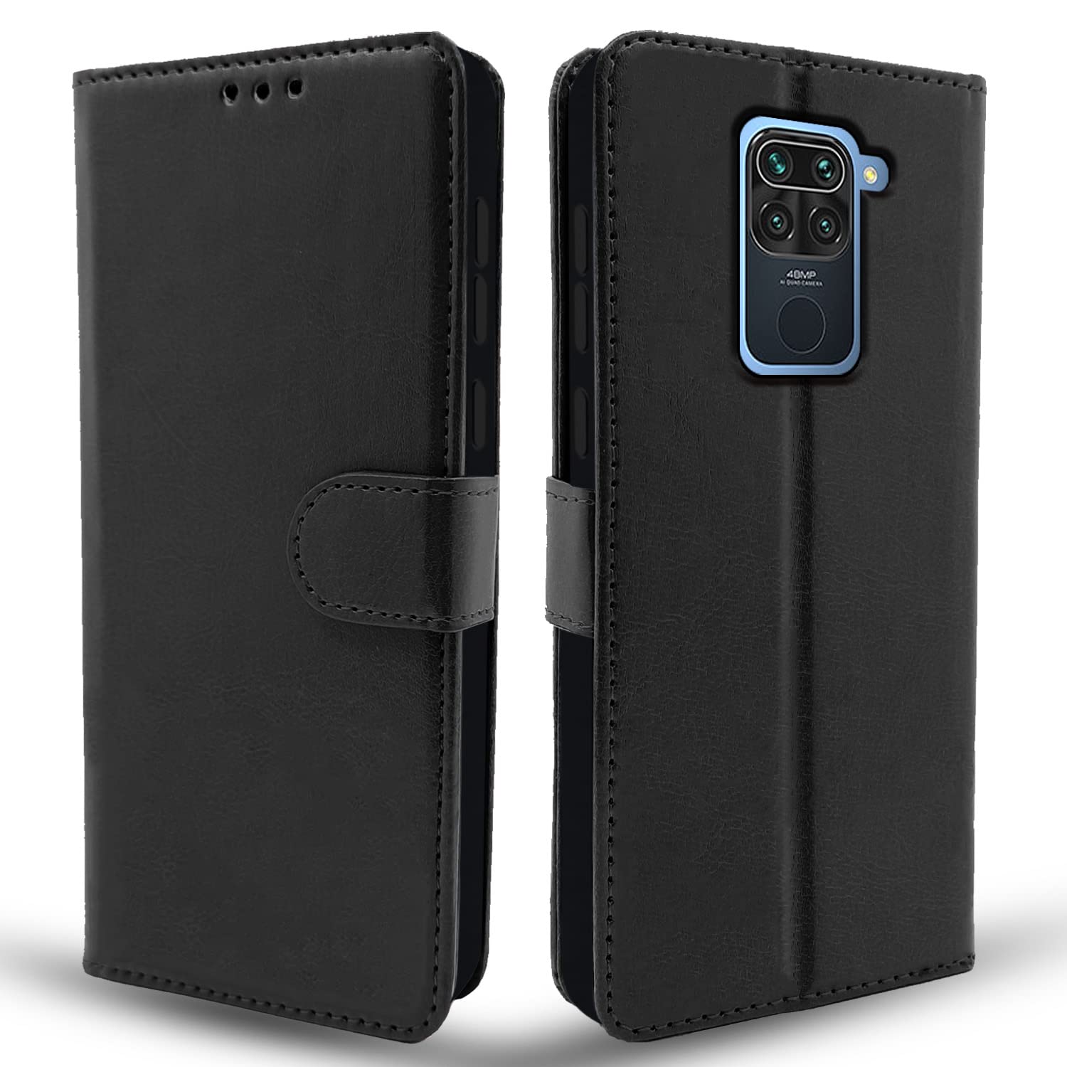 Pikkme Xiaomi Redmi Note 9 Vintage Flip Cover | Black