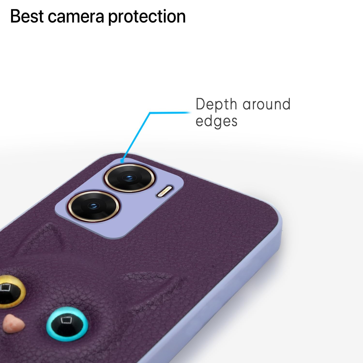 Pikkme Vivo V29e 5G Kitty Back Cover (Purple)