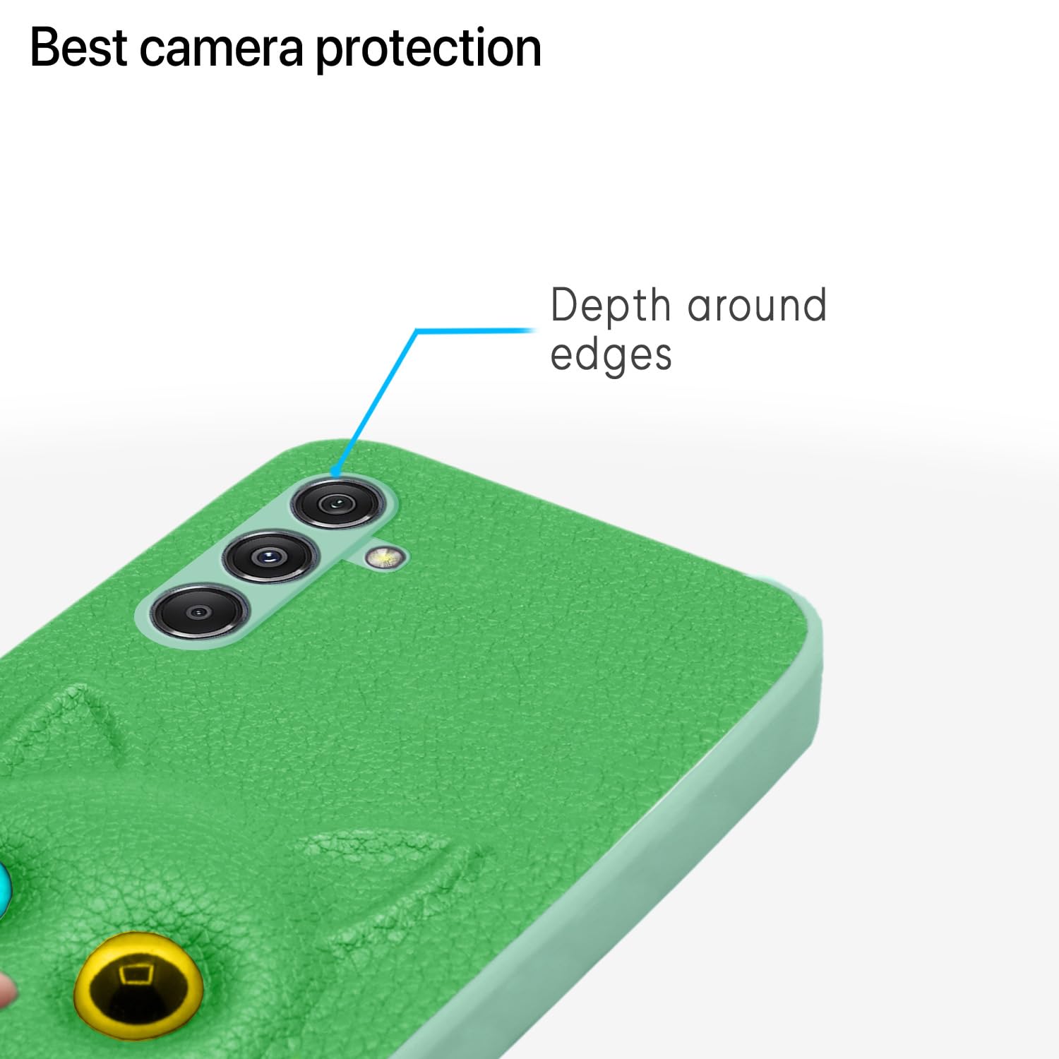 Pikkme Samsung Galaxy M54 5G Kitty Back Cover (Green)