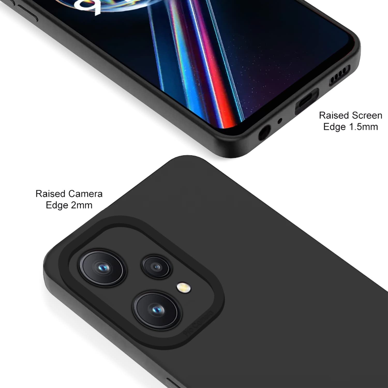 Pikkme Realme 9 4G / Realme 9 Pro Plus 5G LIquid Silicone Back Cover | Black