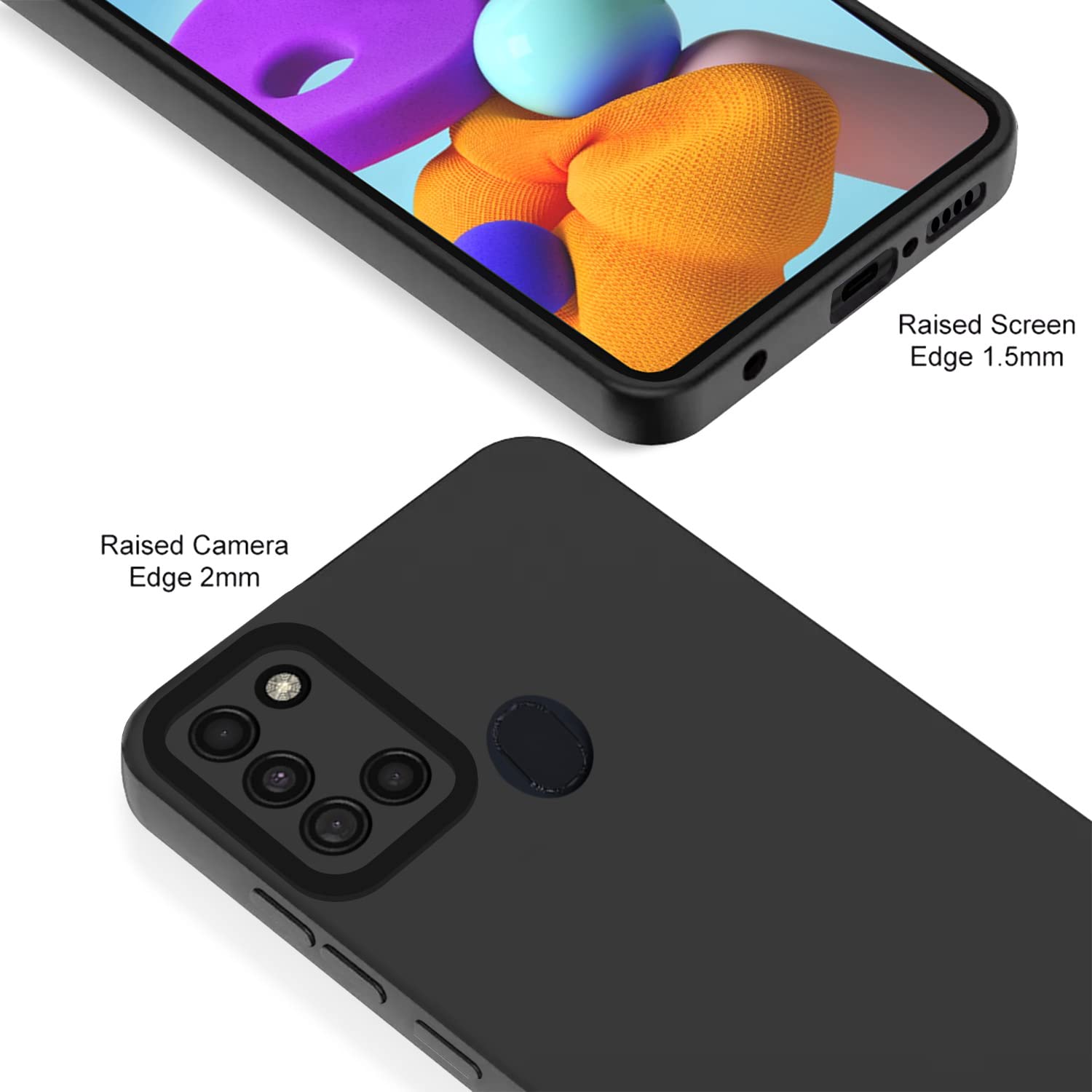 Pikkme Samsung Galaxy A21s Liquid Silicone Back Cover | Black