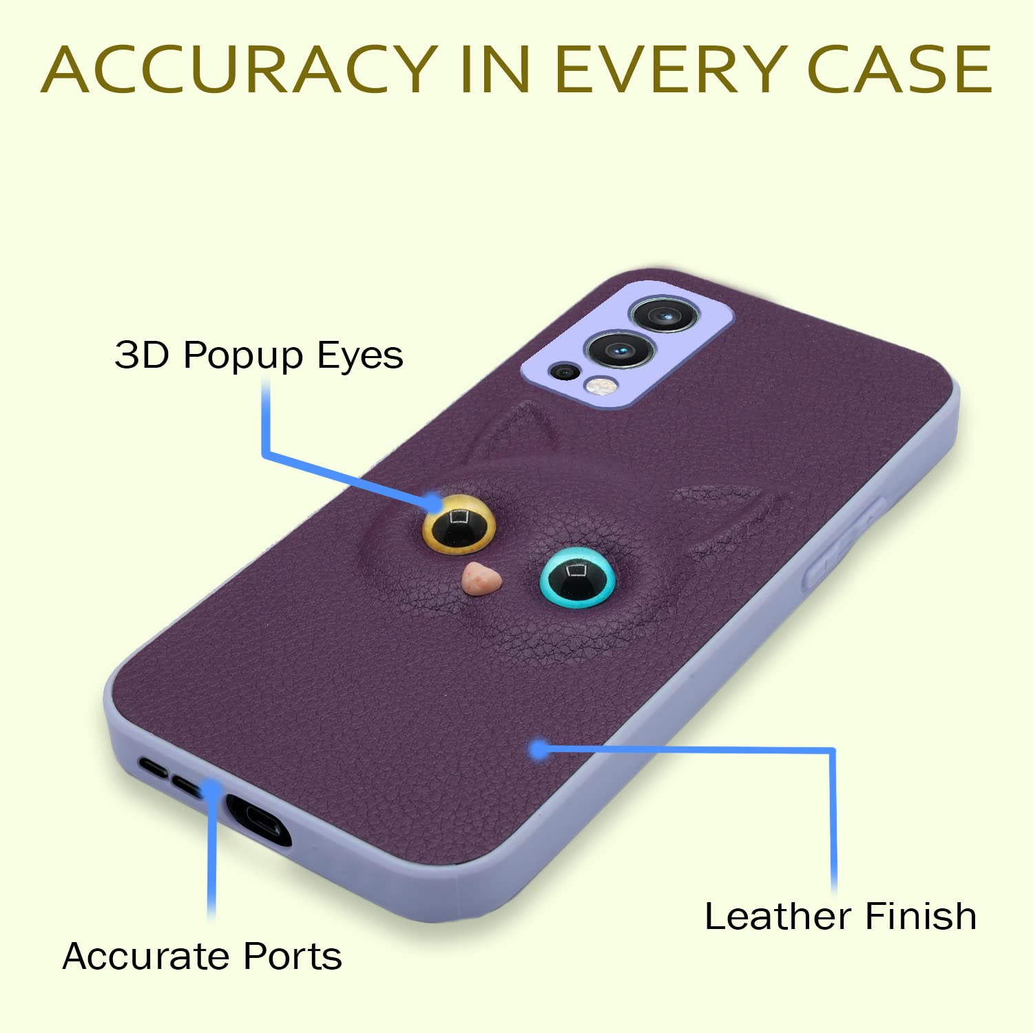 OnePlus Nord 2 5G Cat back cover in purple by Pikkme – photo 4