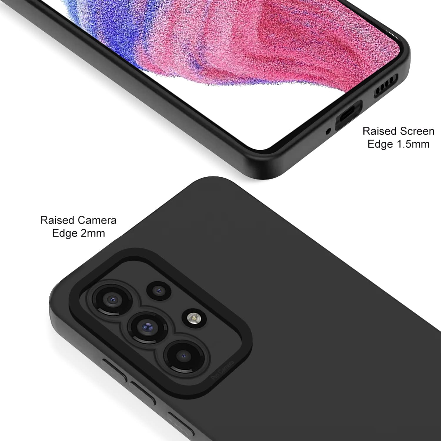 Pikkme Samsung Galaxy A53 5G Liquid Silicone Back Cover | Black