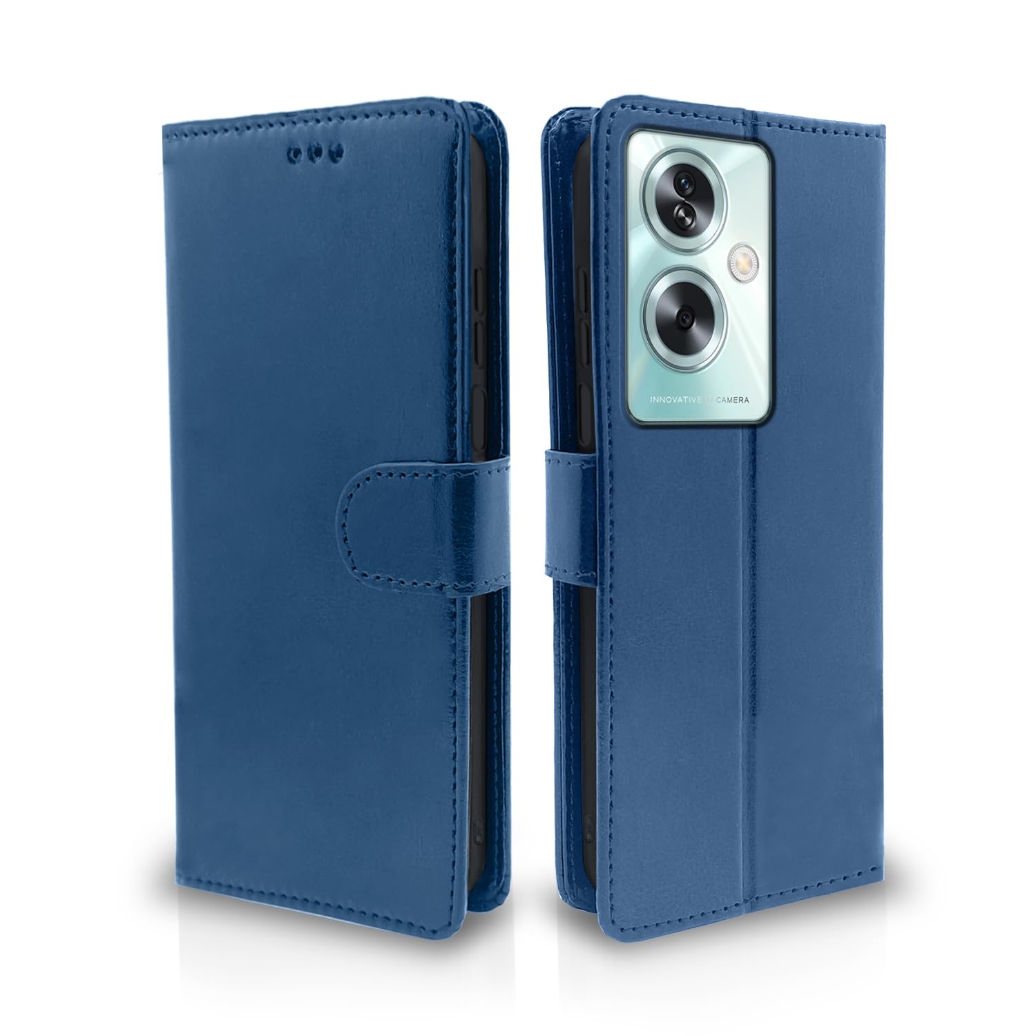 Pikkme Oppo A79 5G Vintage Flip Cover (Blue)