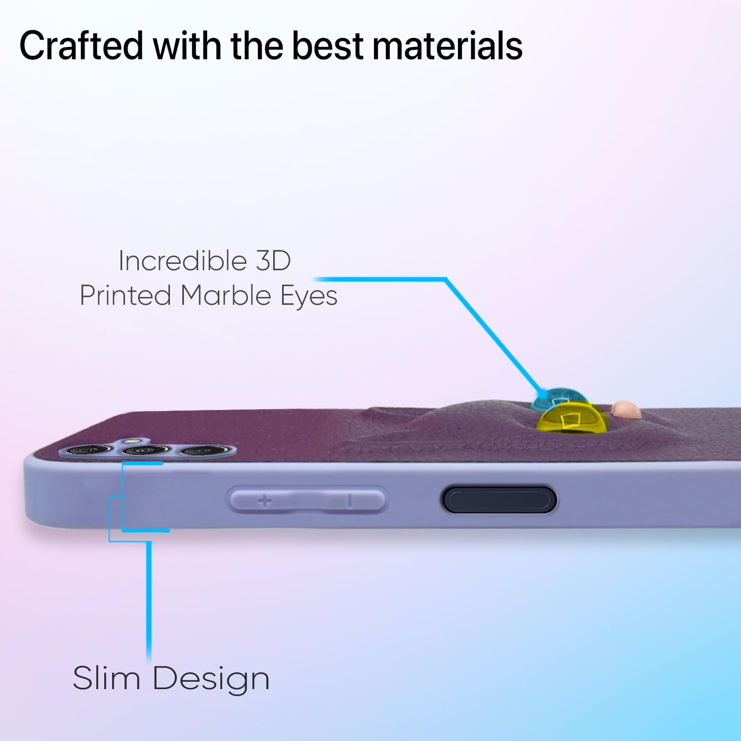 Pikkme Samsung Galaxy M54 5G Kitty Back Cover (Purple)