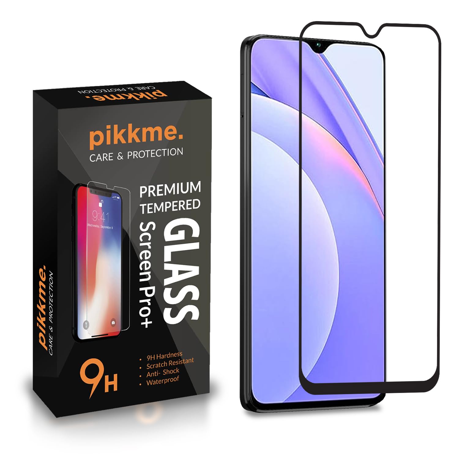 Redmi Note 9 tempered glass screen guard by Pikkme