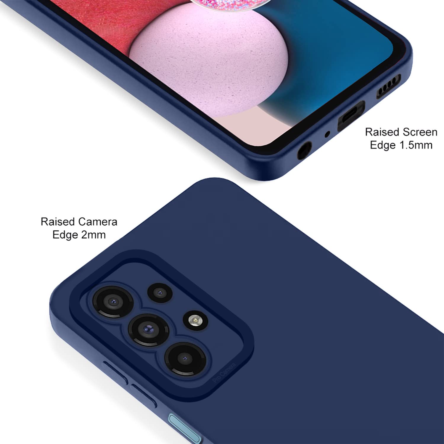 Pikkme Samsung Galaxy A13 4G LIquid Silicone Back Cover | Blue