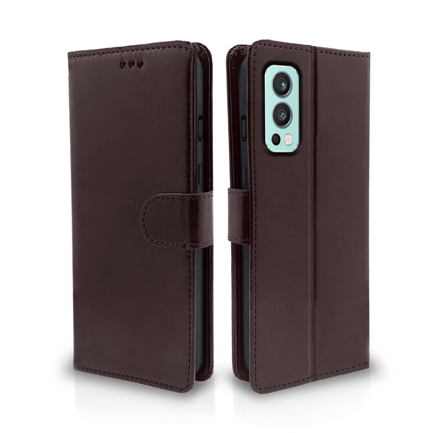 Pikkme OnePlus Nord 2 5G Vintage Flip Cover | Coffee