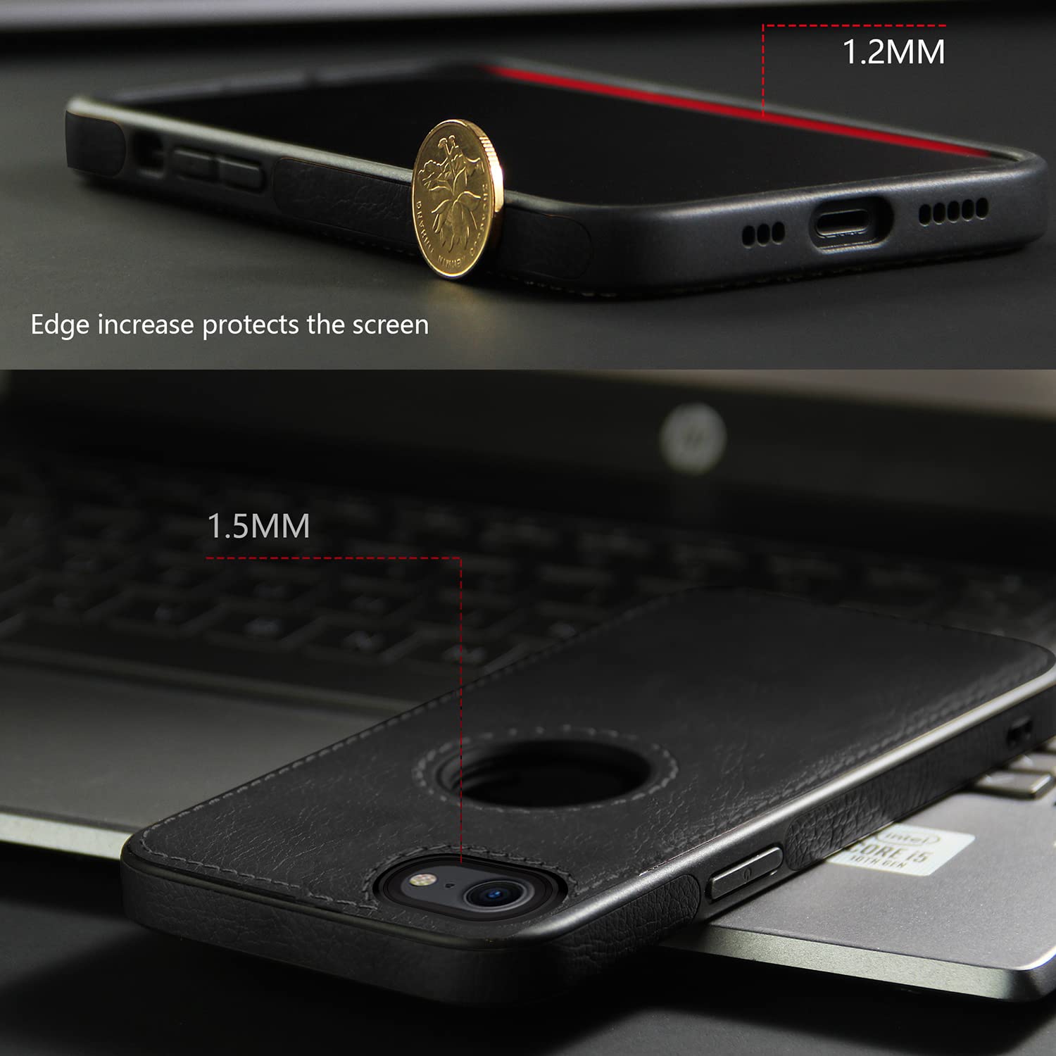 Pikkme iPhone 7/8 Flexible Pu Leather Back Cover | Black