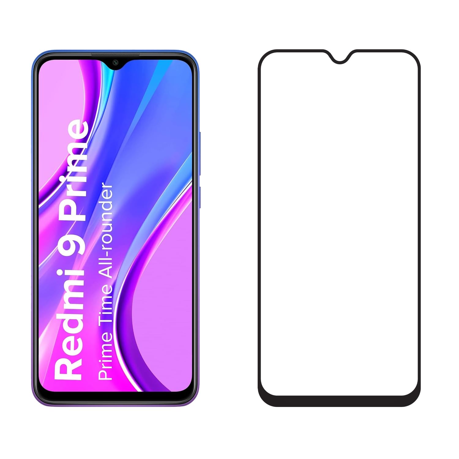 Pikkme Redmi 9 Prime Tempered Glass