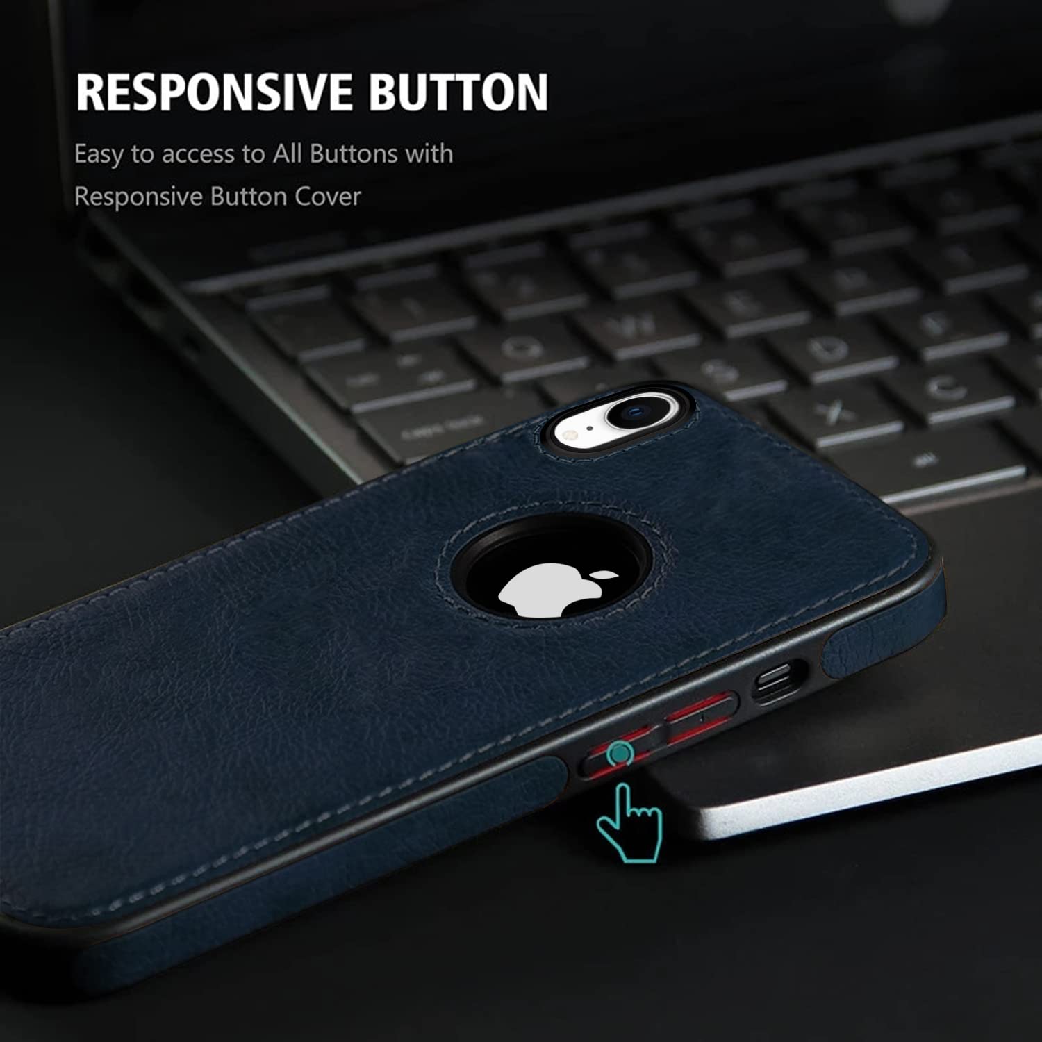 Pikkme iPhone XR Flexible Pu Leather Back Cover | Blue