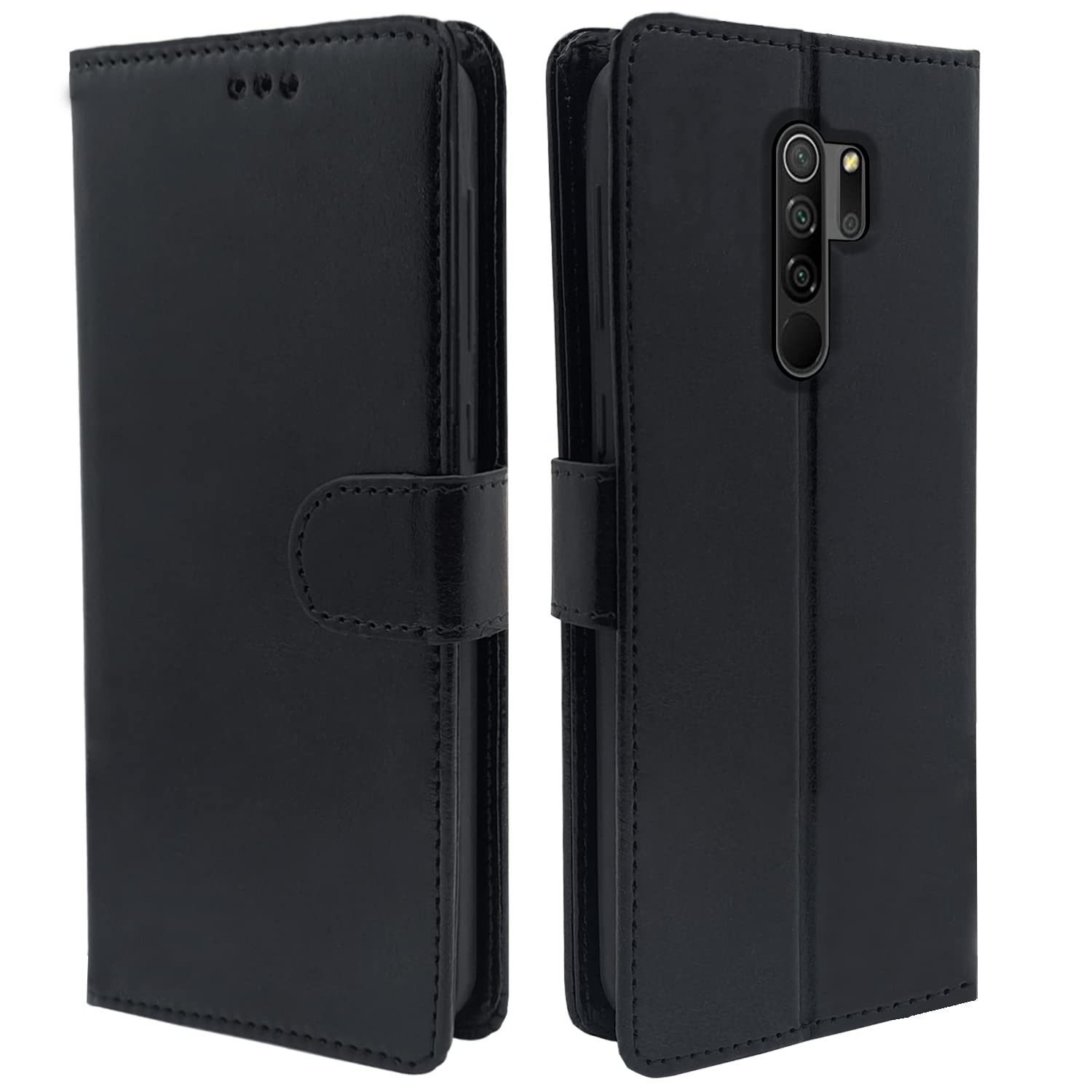 Pikkme Redmi Note 8 Pro Vintage Flip Cover | Black