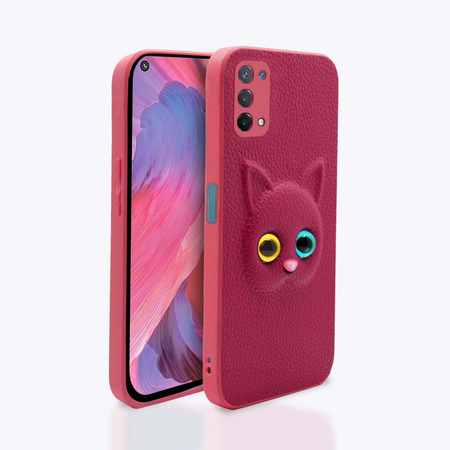 Pikkme Oppo A74 5G Cat pink back cover