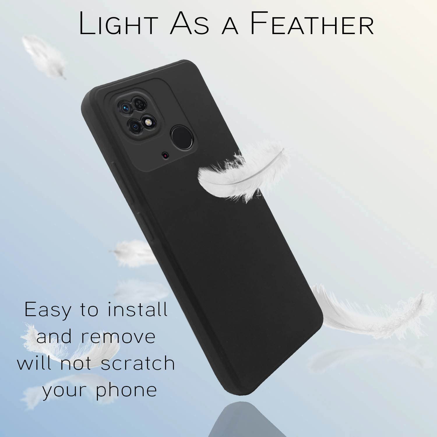 Pikkme Mi Redmi 10 / Redmi 10 Power LIquid Silicone Back Cover | Black