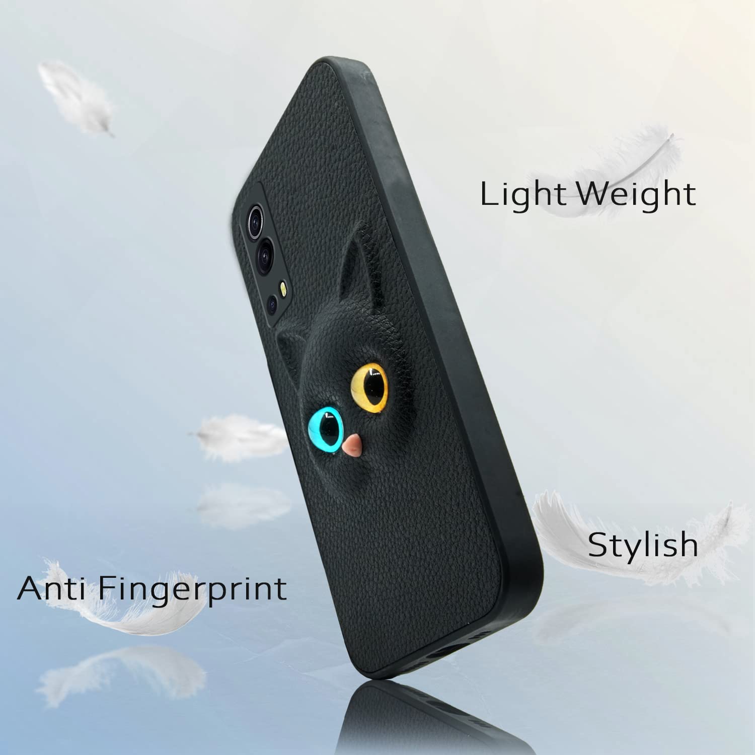 Pikkme iQOO Z3 5G Kitty Back Cover (Black)