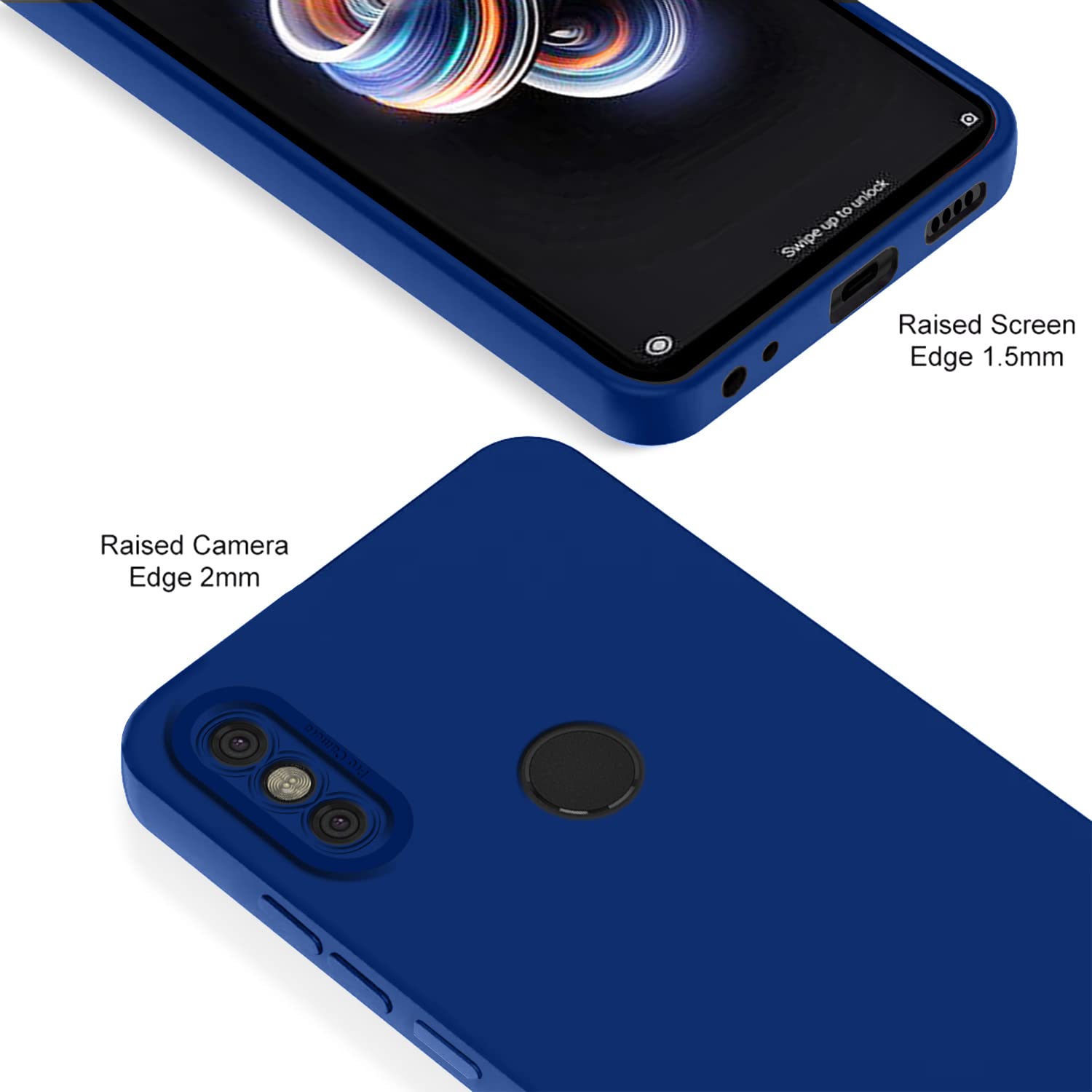 Pikkme Mi Redmi Note 5 Pro LIquid Silicone Back Cover | Blue