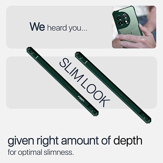 Pikkme OnePlus 11 5G Back Cover Crystal Clear Transparent Back Eagle Case (green)