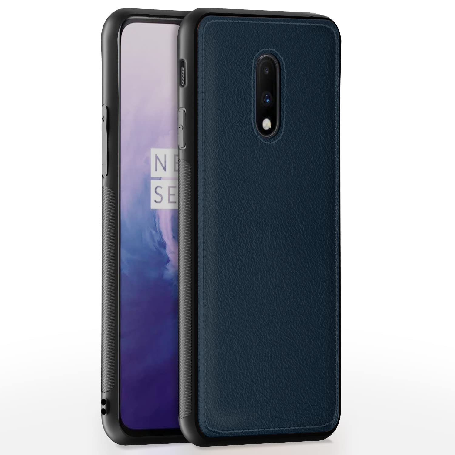 OnePlus 7 Leatherback mobile back cover in blue by Pikkme