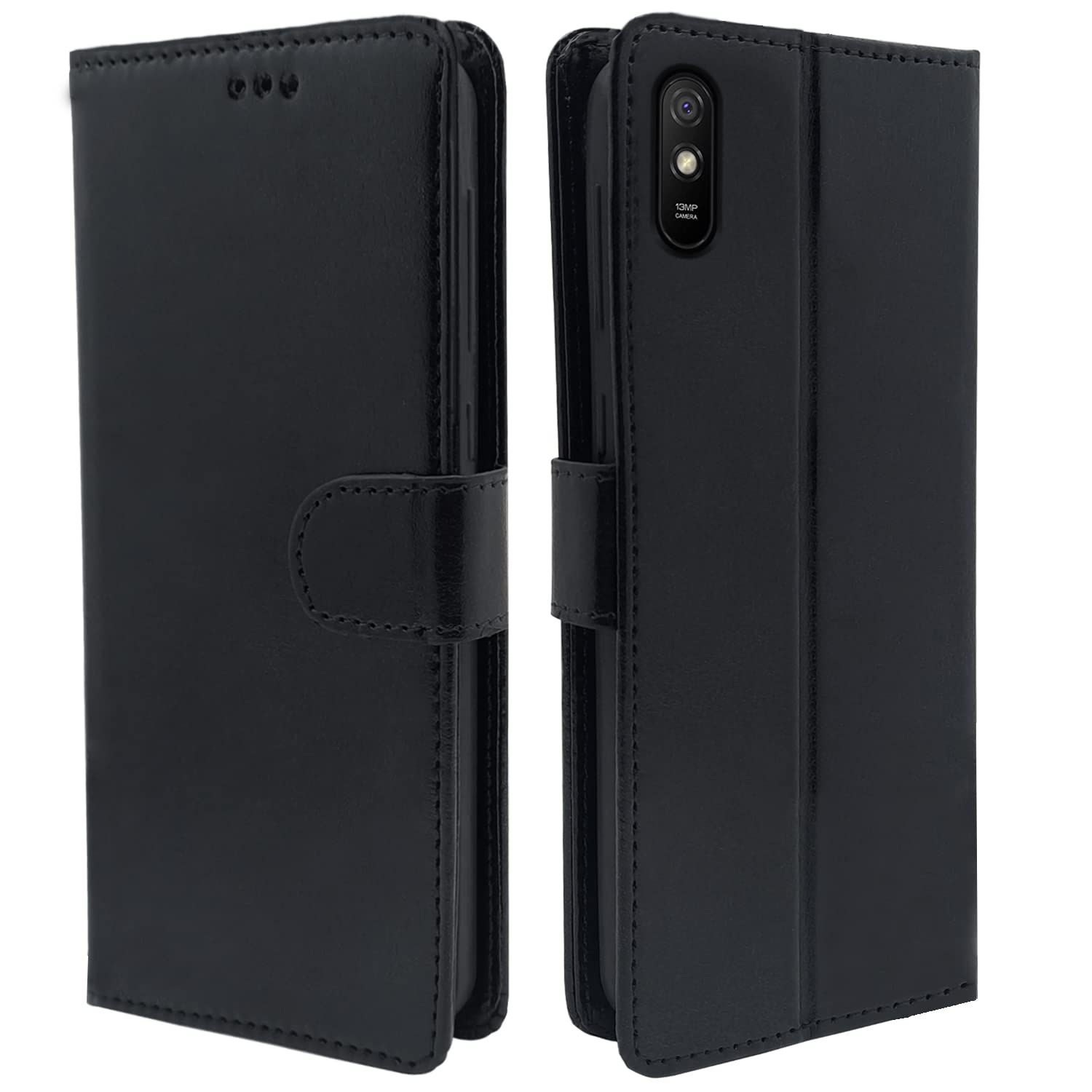 Pikkme Redmi 9A / 9i / 9A Sport Vintage Flip Cover | Black