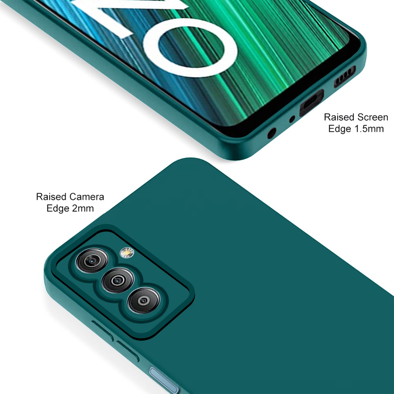 Pikkme Samsung Galaxy F23 5G LIquid Silicone Back Cover | Green