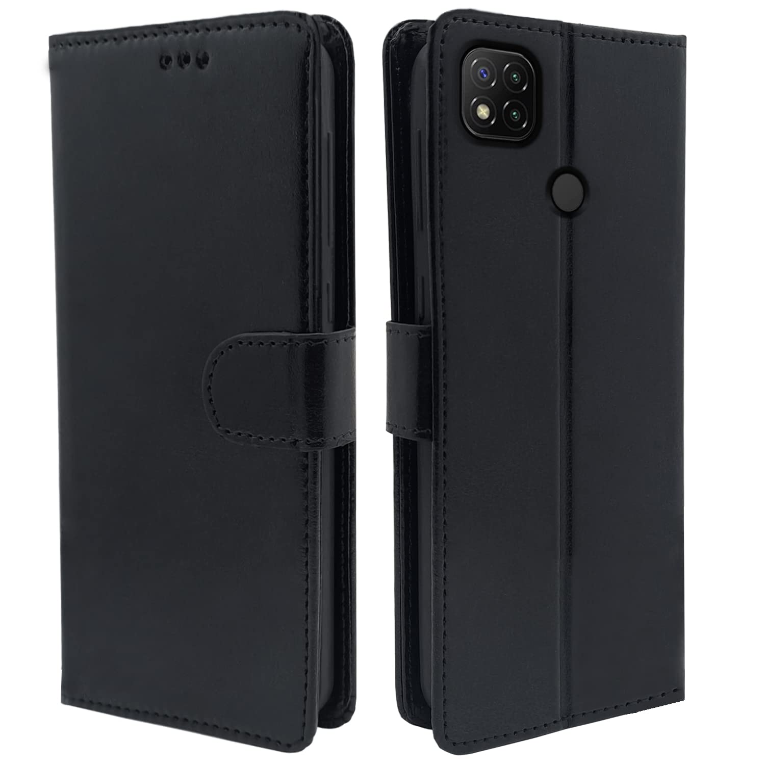 Mi Redmi 10A / Redmi 9 / Redmi 9C / 9 Activ/Poco C31 Vintage Flip Cover | Black