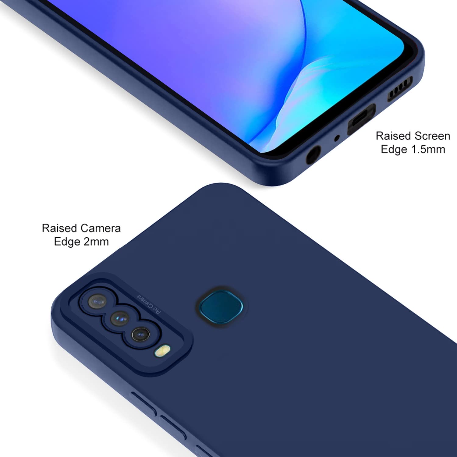 Pikkme Vivo Y12 / Y15 / Y17 / U10 LIquid Silicone Back Cover | Blue