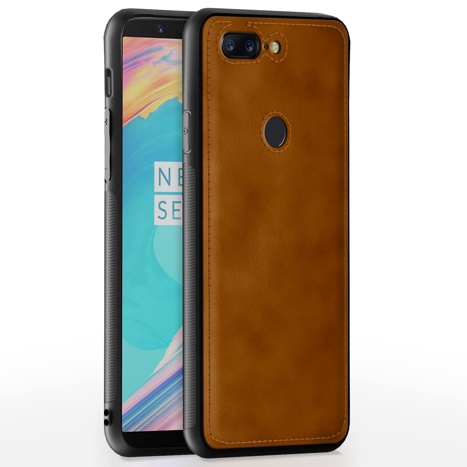 Pikkme OnePlus 5T Leather Back Cover | Brown