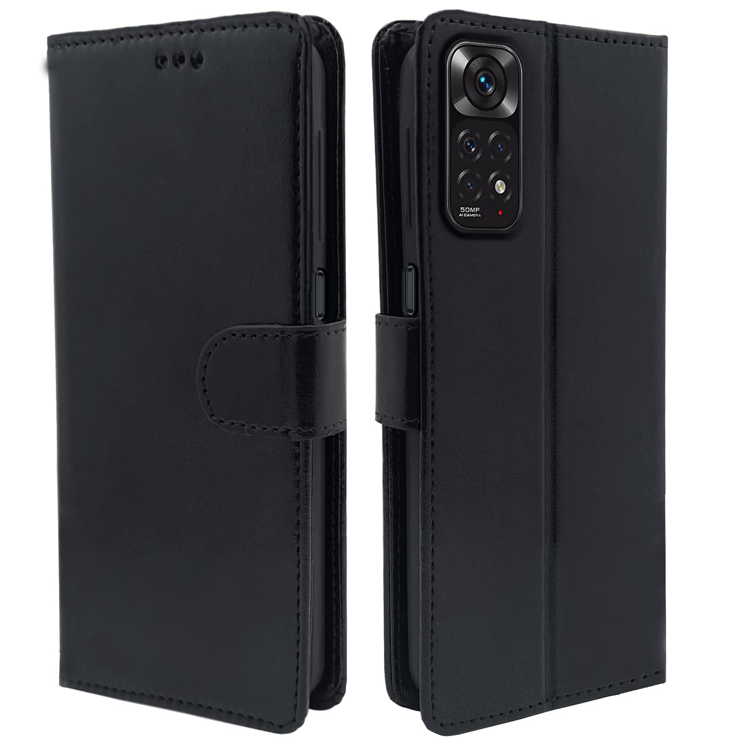 Pikkme Mi Redmi Note 11 Pro/Pro Plus 5G Vintage Flip Cover | Black