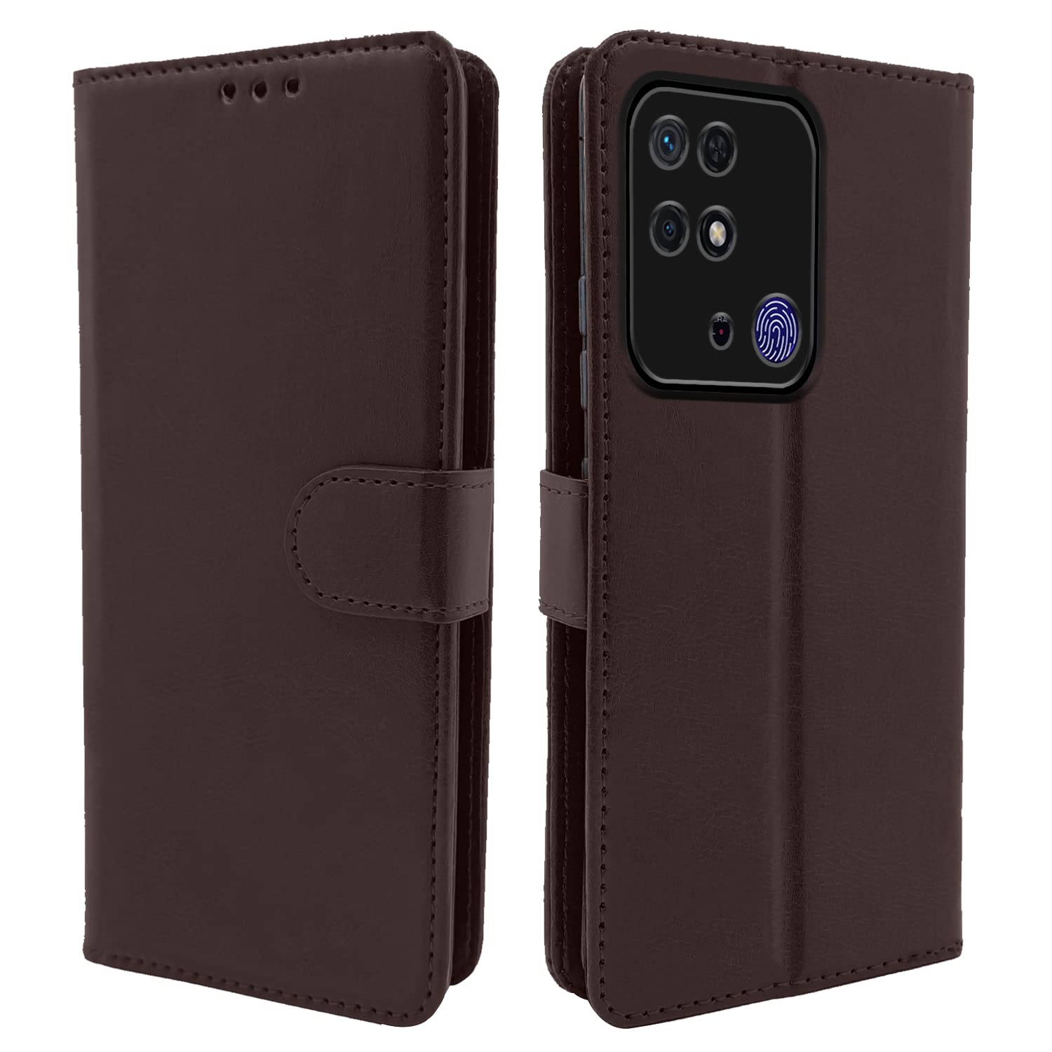 Pikkme Mi Redmi 10 / Redmi 10 Power Vintage Flip Cover | Coffee