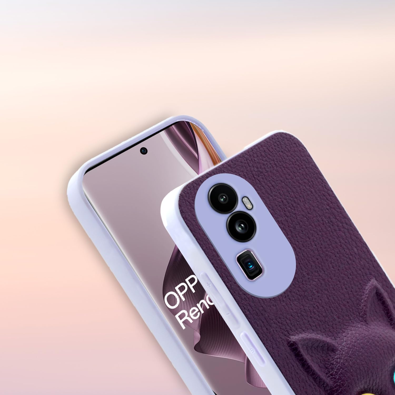 Pikkme Oppo Reno 10 Pro Plus 5G Kitty Back Cover (Purple)