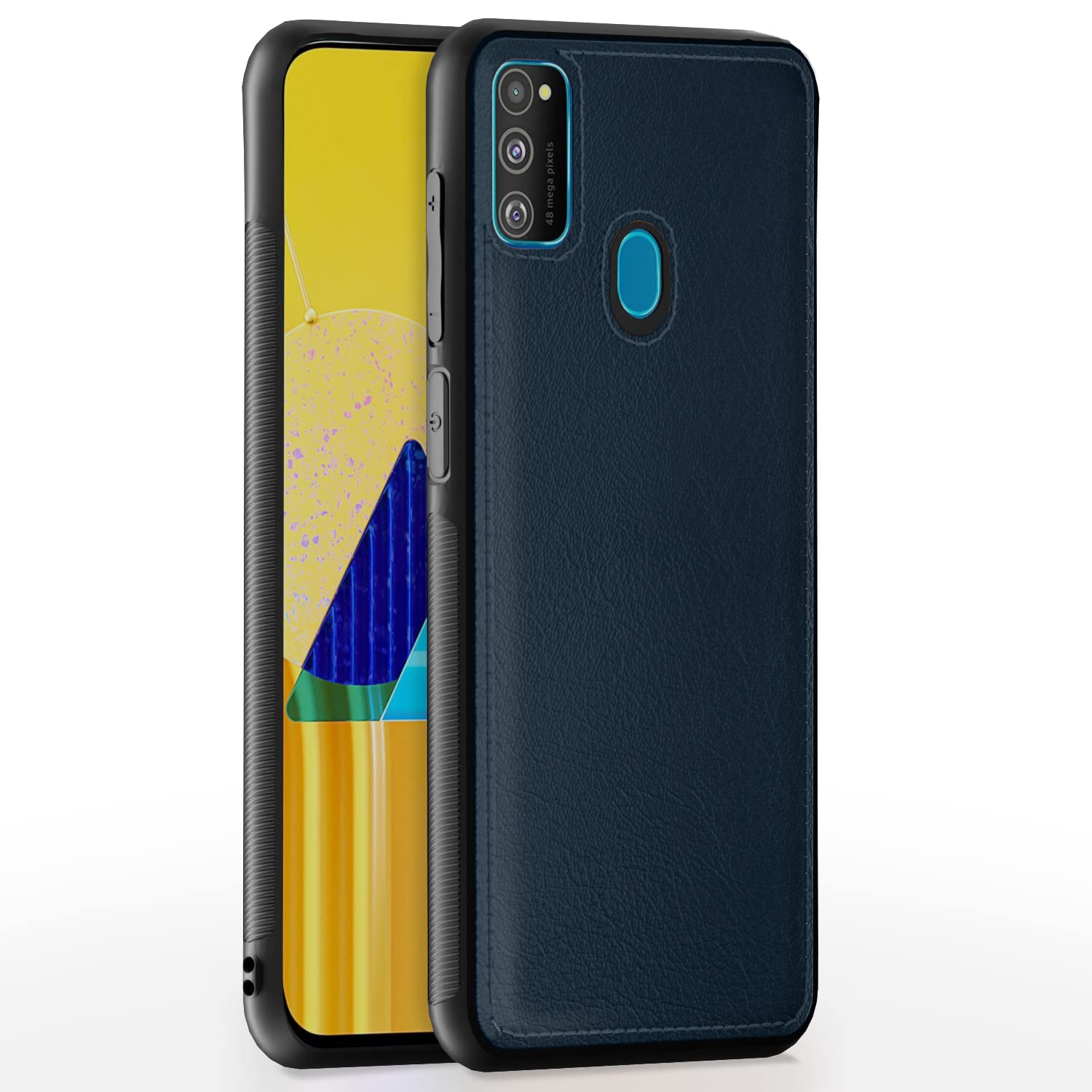 Pikkme Samsung Galaxy M21 / M21 2021 / M30s Leather Back Cover | Blue