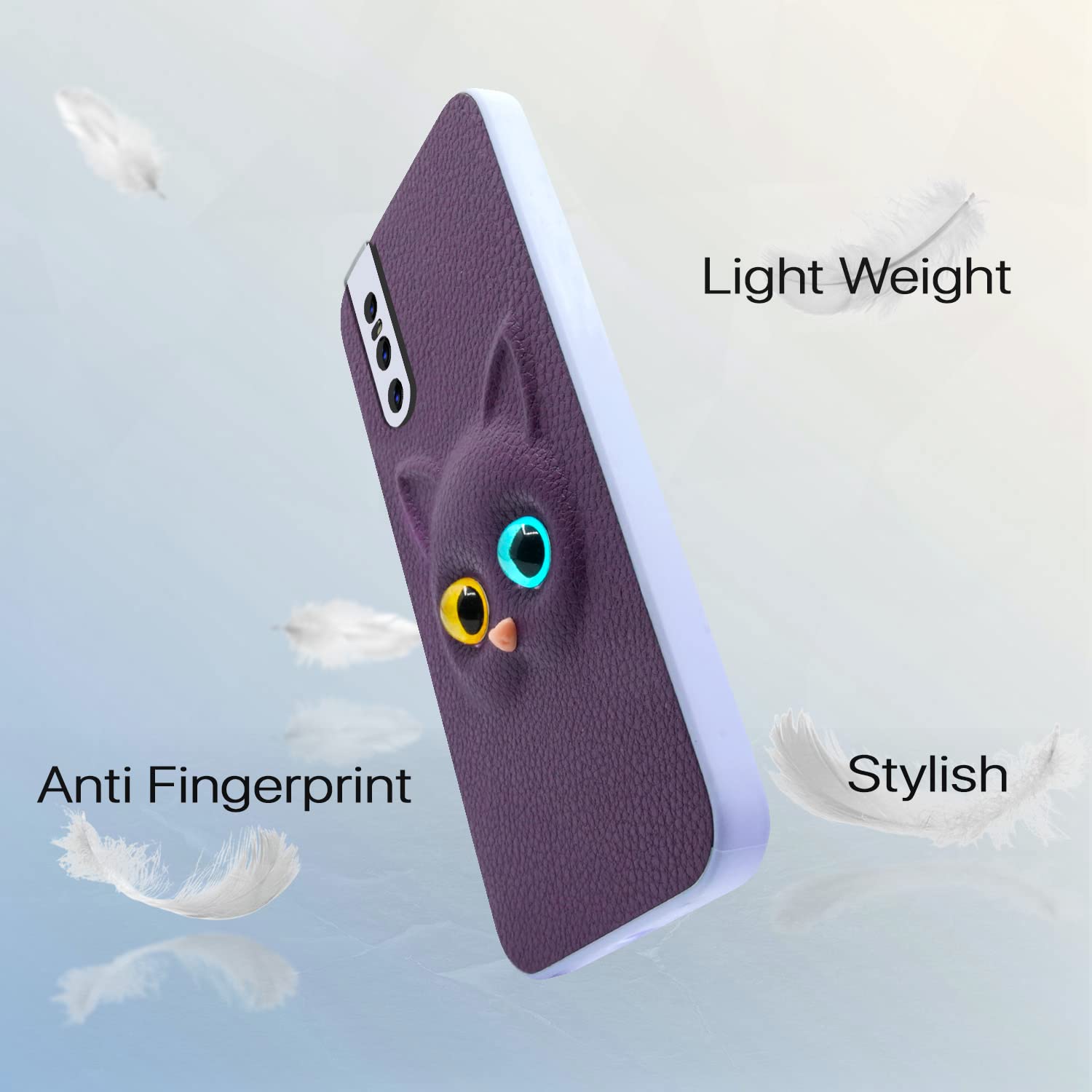 Vivo V15 Pro mobile back cover in purple by Pikkme – photo 5