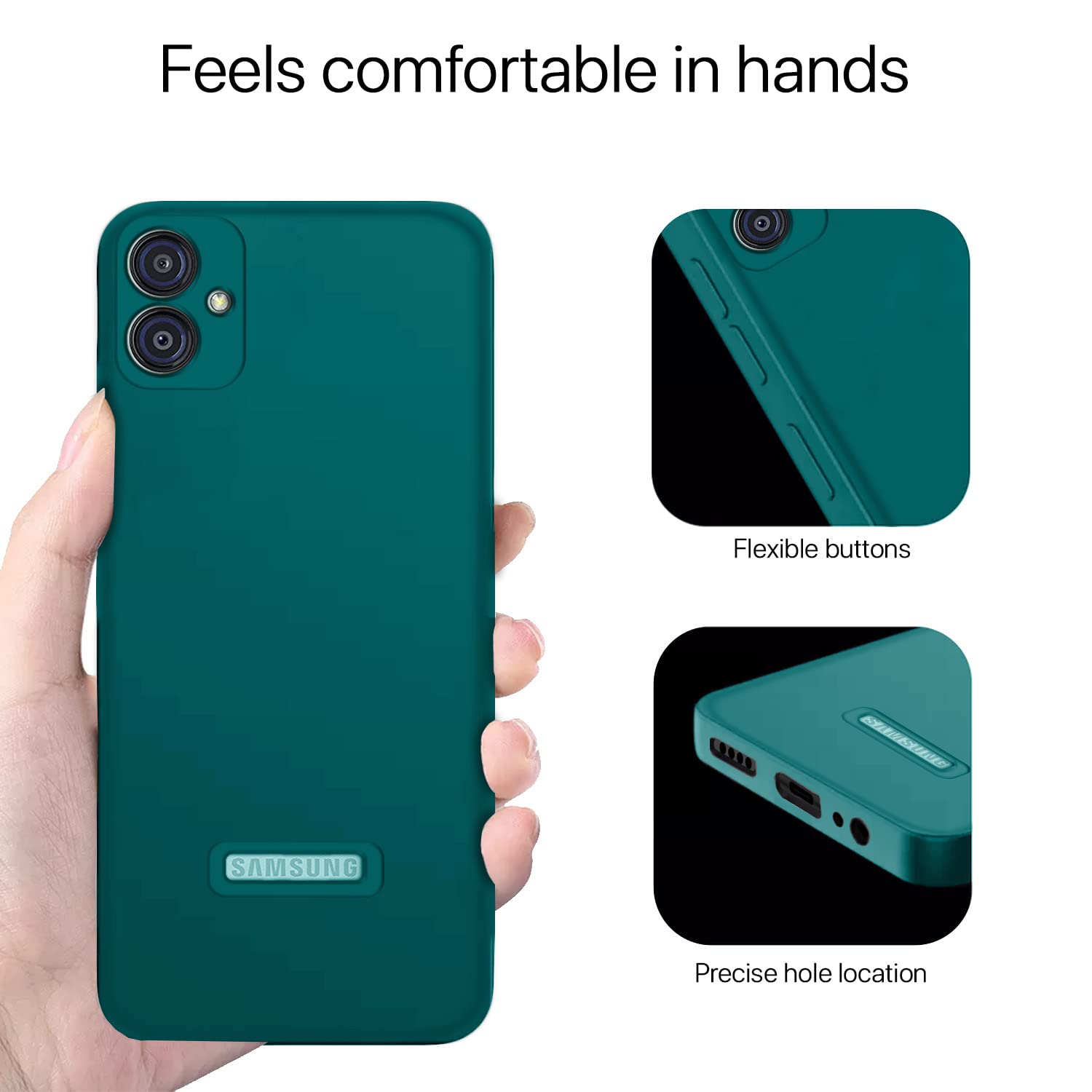 Pikkme Samsung Galaxy M04 / F04 / A04e LIquid Silicone Back Cover | Green