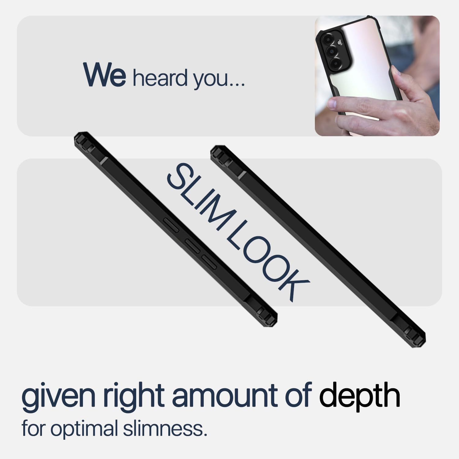 Pikkme Samsung Galaxy F54 5G Back Cover Crystal Clear Transparent Back Eagle Case (black)